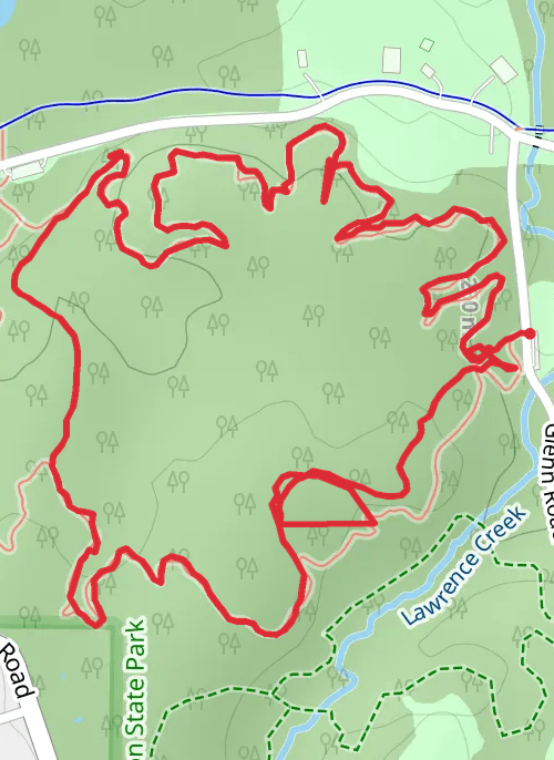 Hike on Lawrence Creek Loop Trail mobile static map