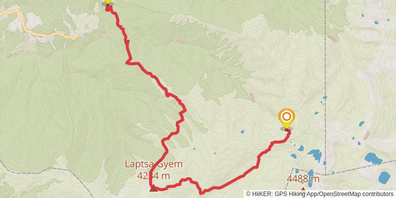 Dagala Thousand Lakes Trek stage 3 Map