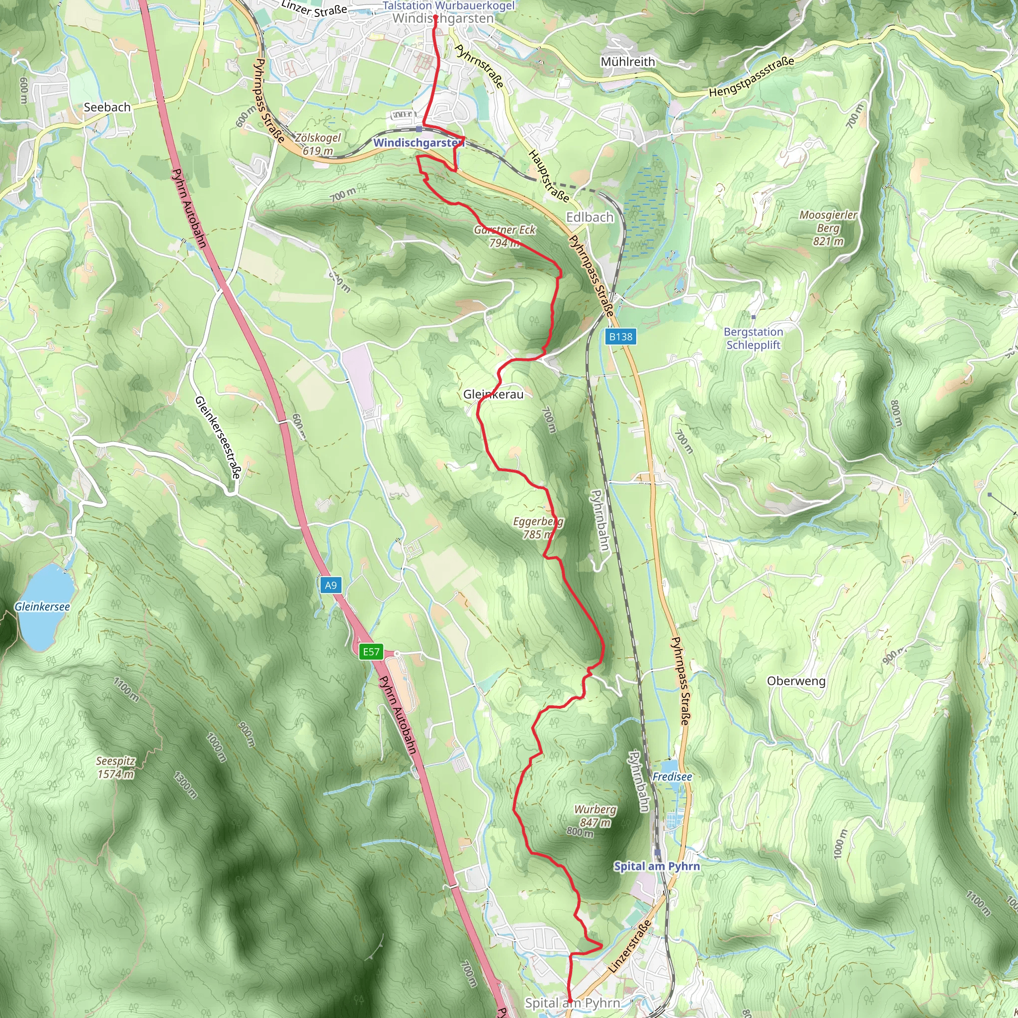 Spital am Pyhrn - High Trail mobile static map