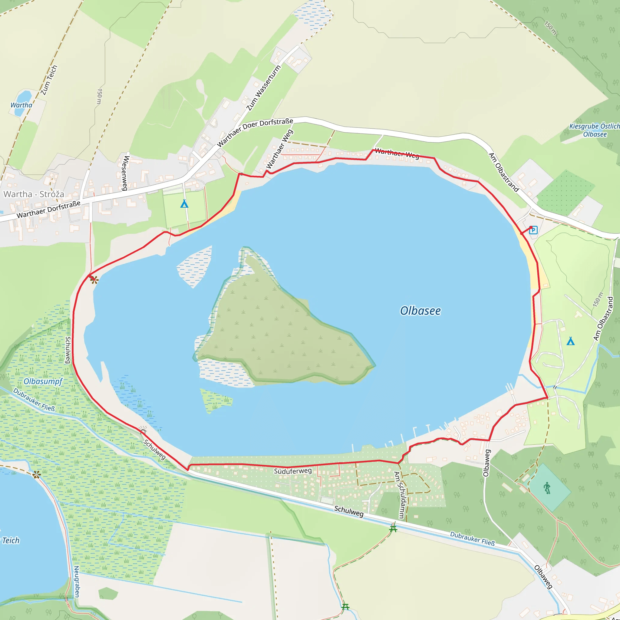 Olbasee Loop via Süduferweg mobile static map