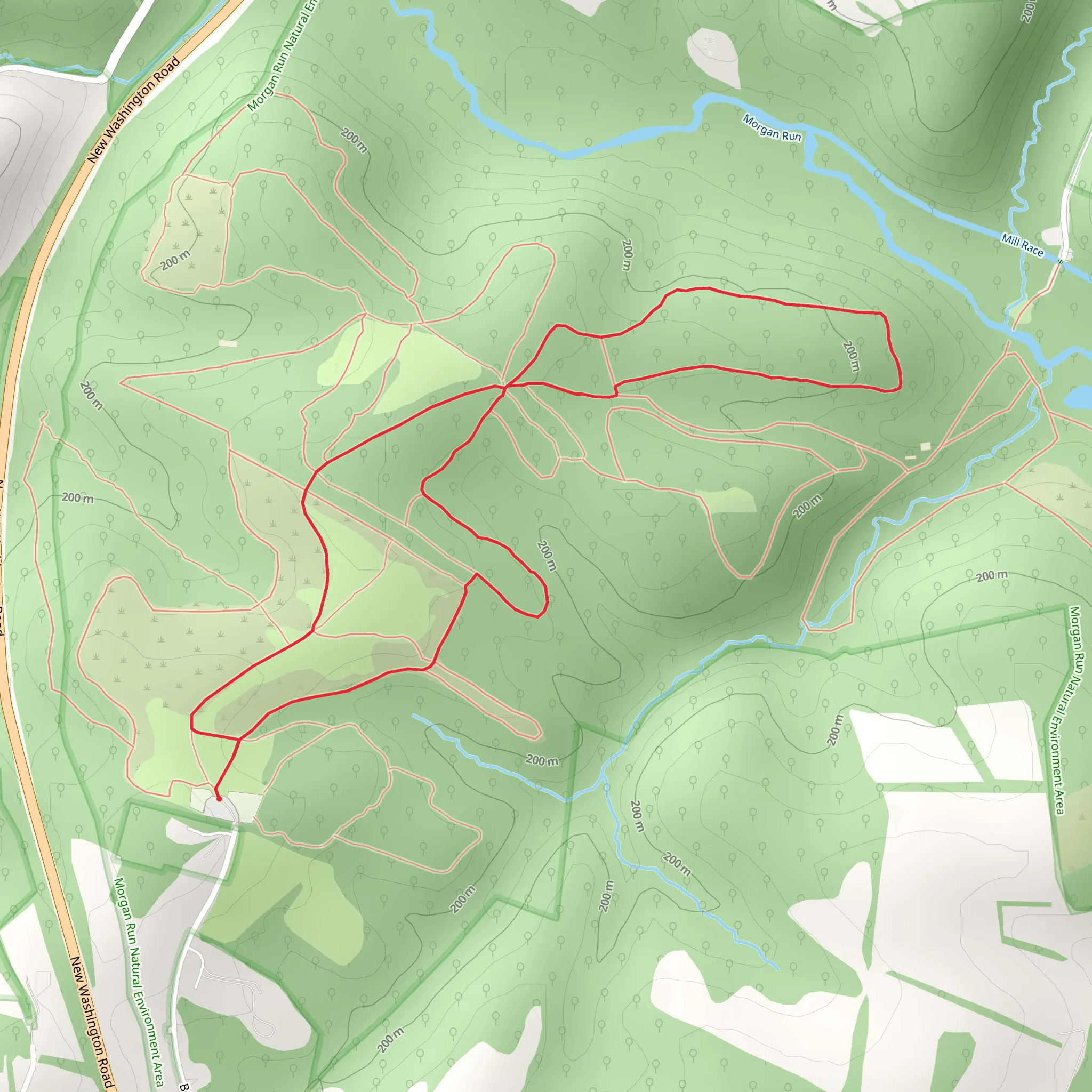 Benrose Lane Loop - North mobile static map