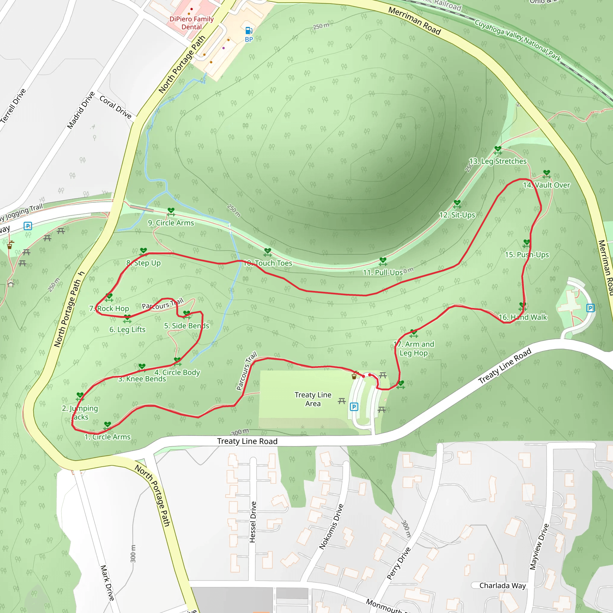 Parcours Path and Buckeye Trail mobile static map