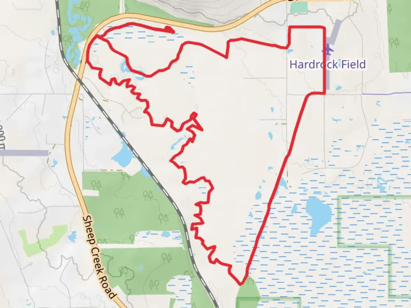 An image depicting the trail Winter Trail to Ivory Jack's Loop and its surrounding area.