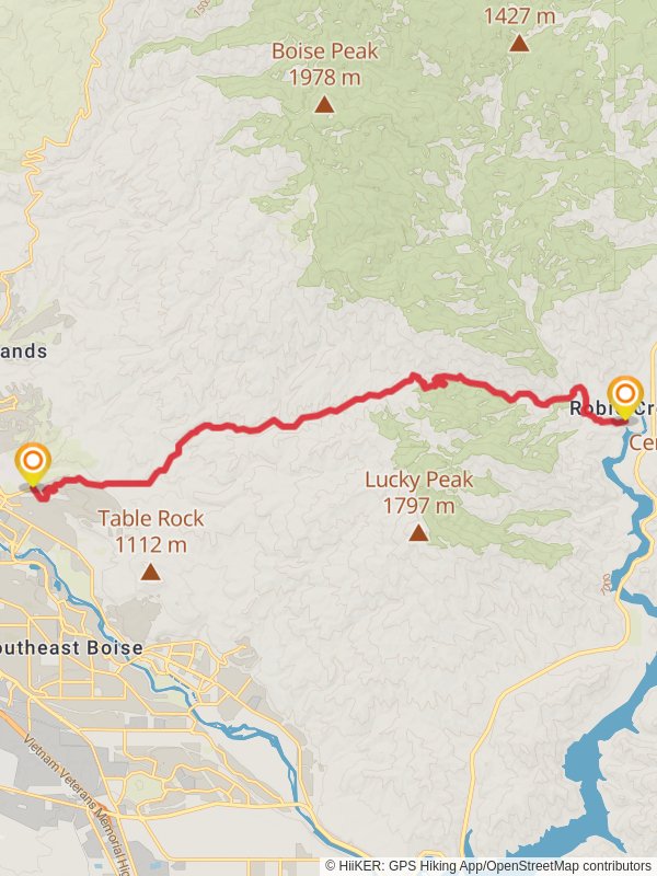 East Shaw Mountain Road - Robie Creek Park
