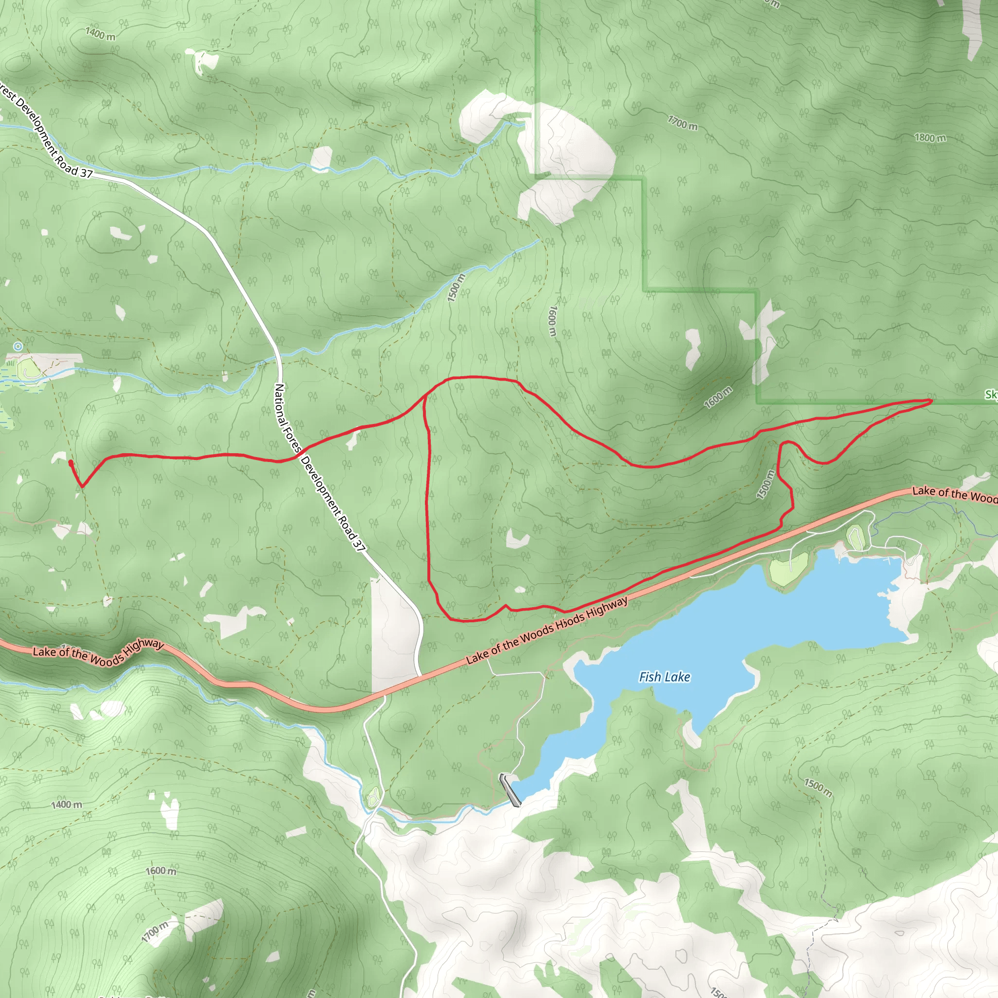 Willow Prairie East Loop Trail mobile static map