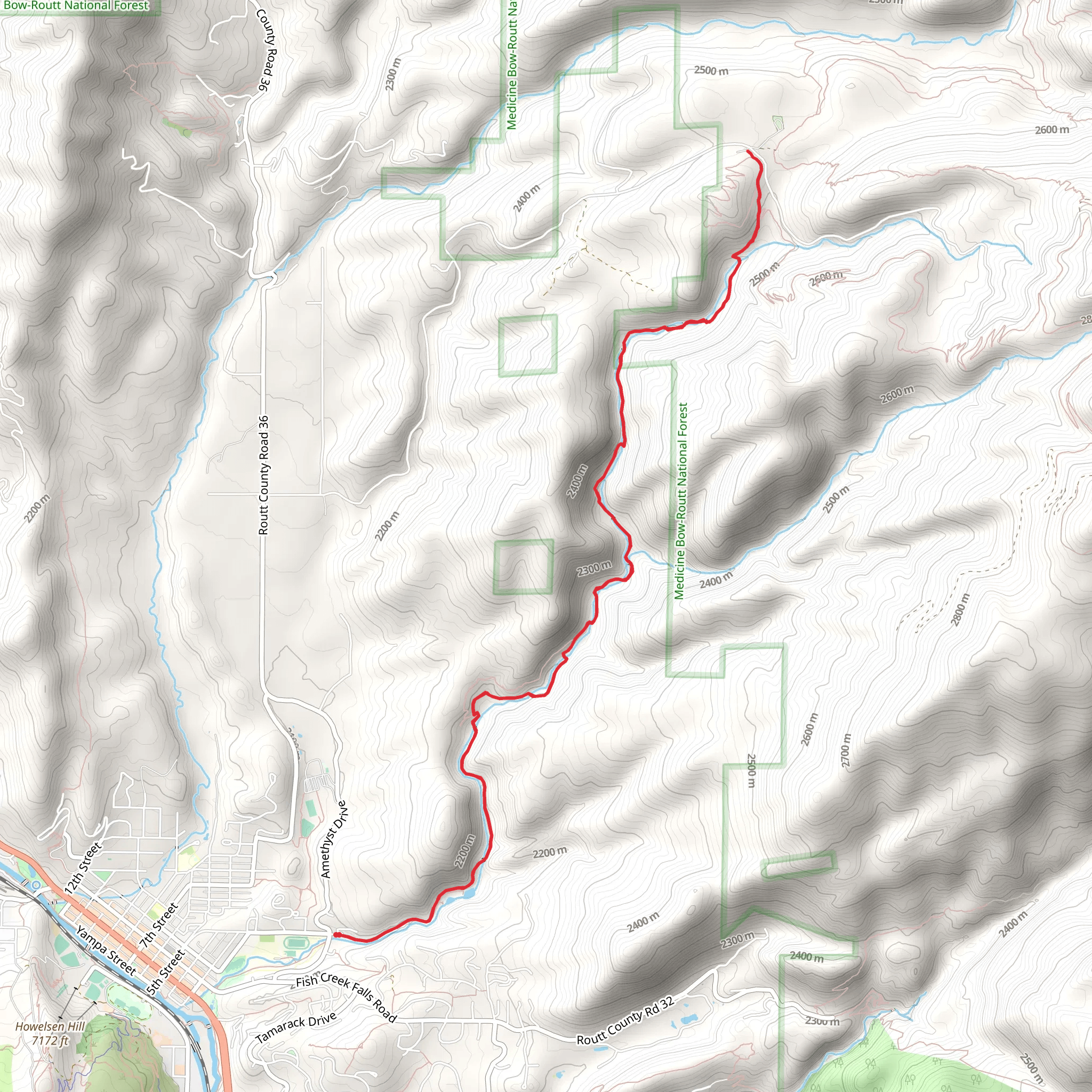 Spring Creek Trail mobile static map