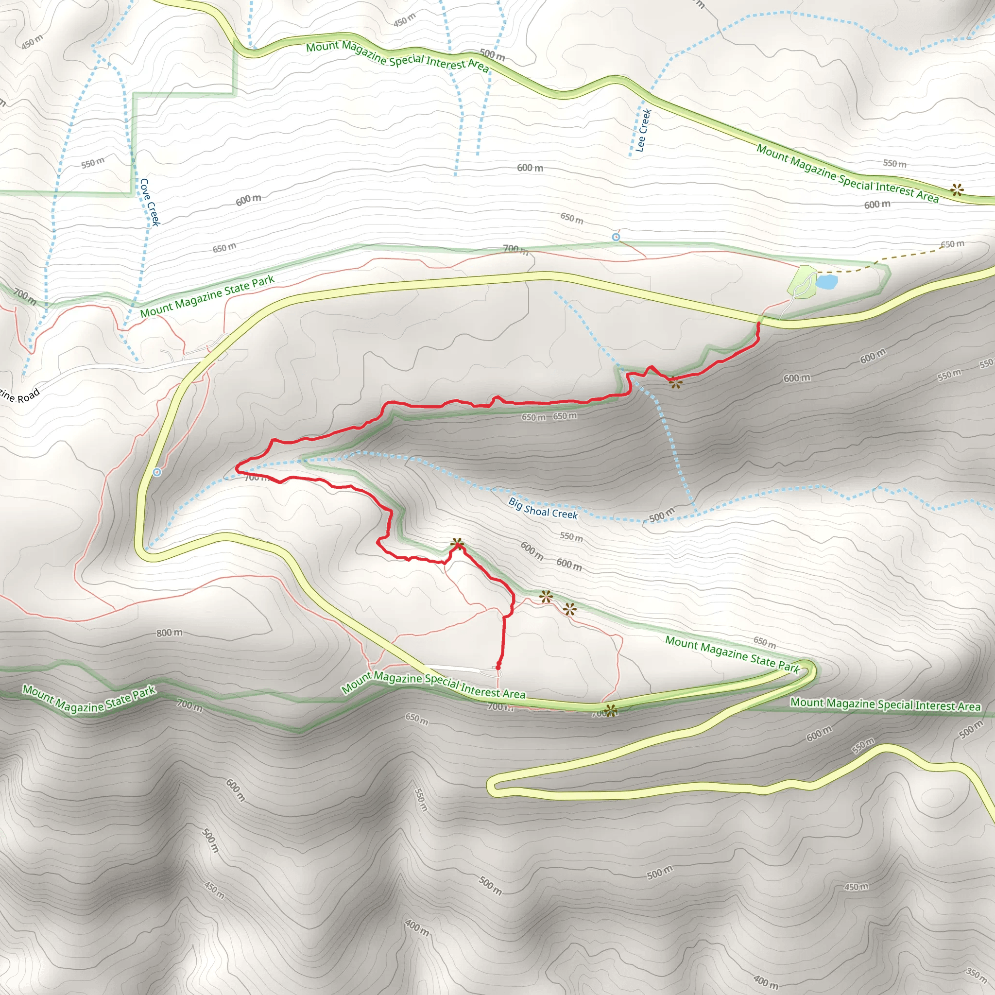 Bear Hollow Trail from East End System Road mobile static map