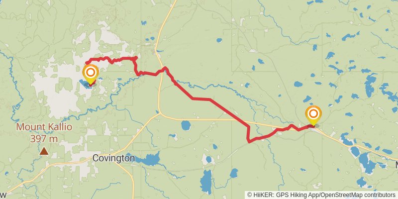 North Country Trail - Michigan Northwest stage 14 Map