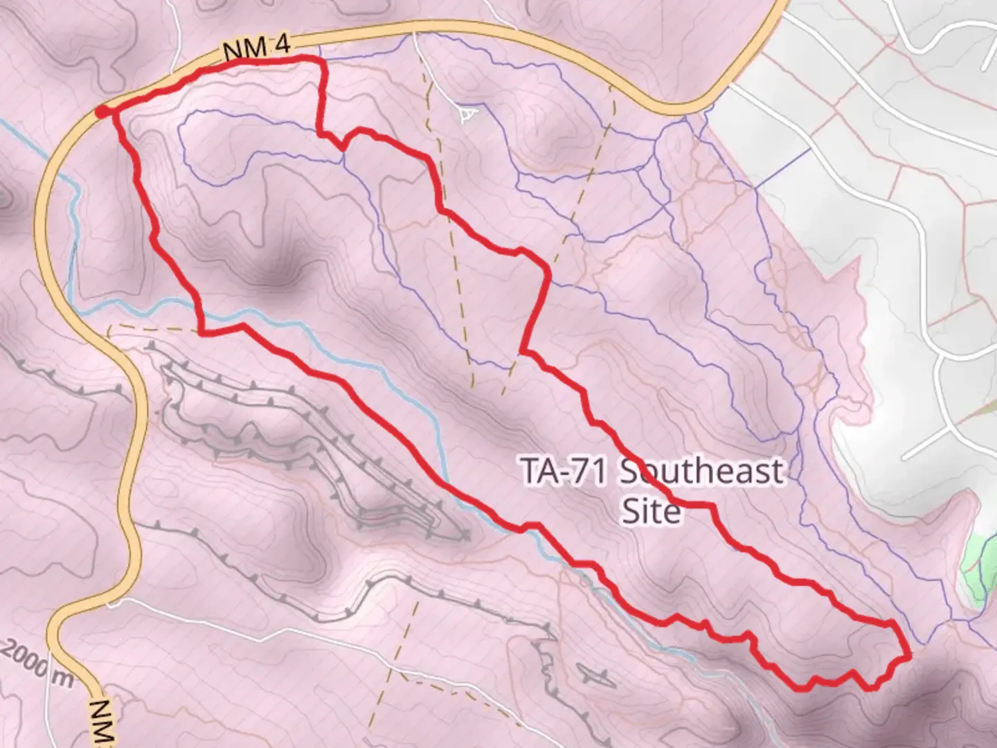 An image depicting the trail Water Canyon via Run Mesa Trail and its surrounding area.
