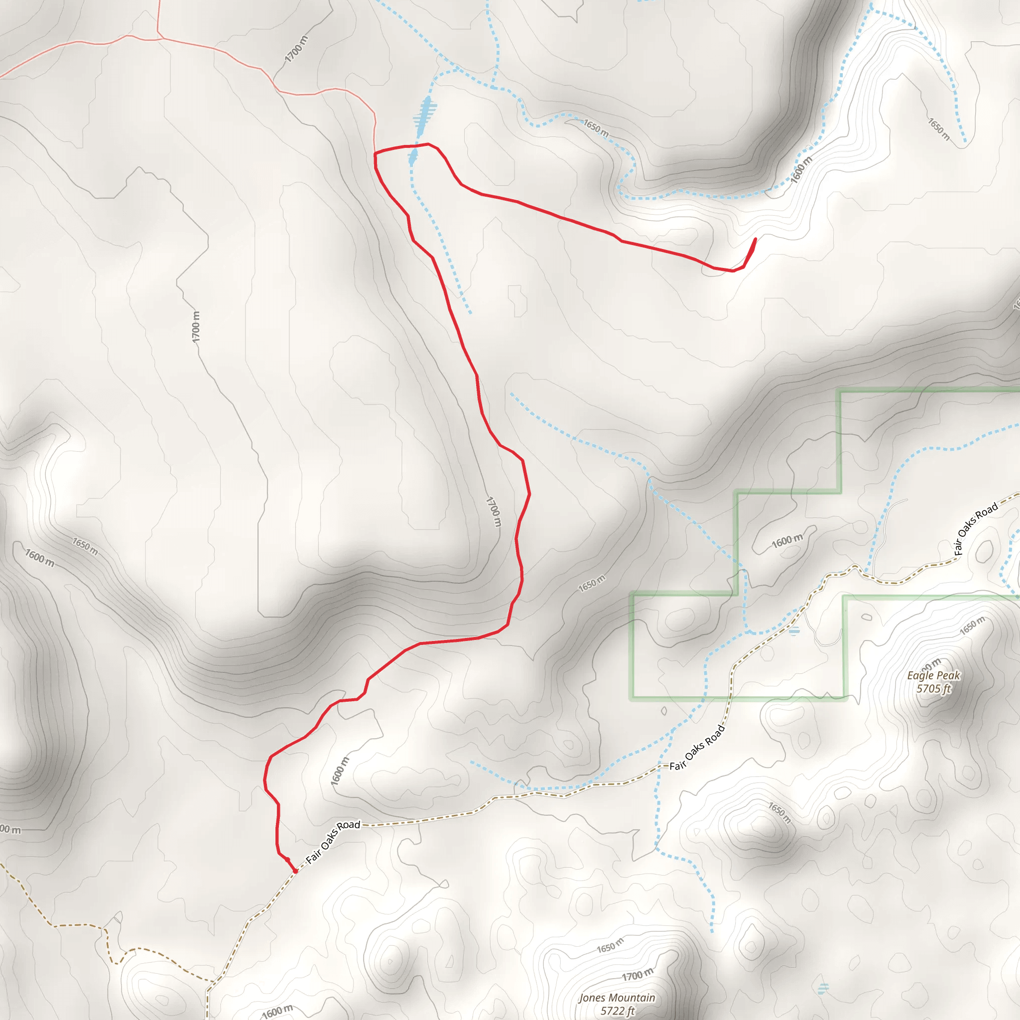 Queens Tank Trail via Tailhoit Mesa Trail mobile static map