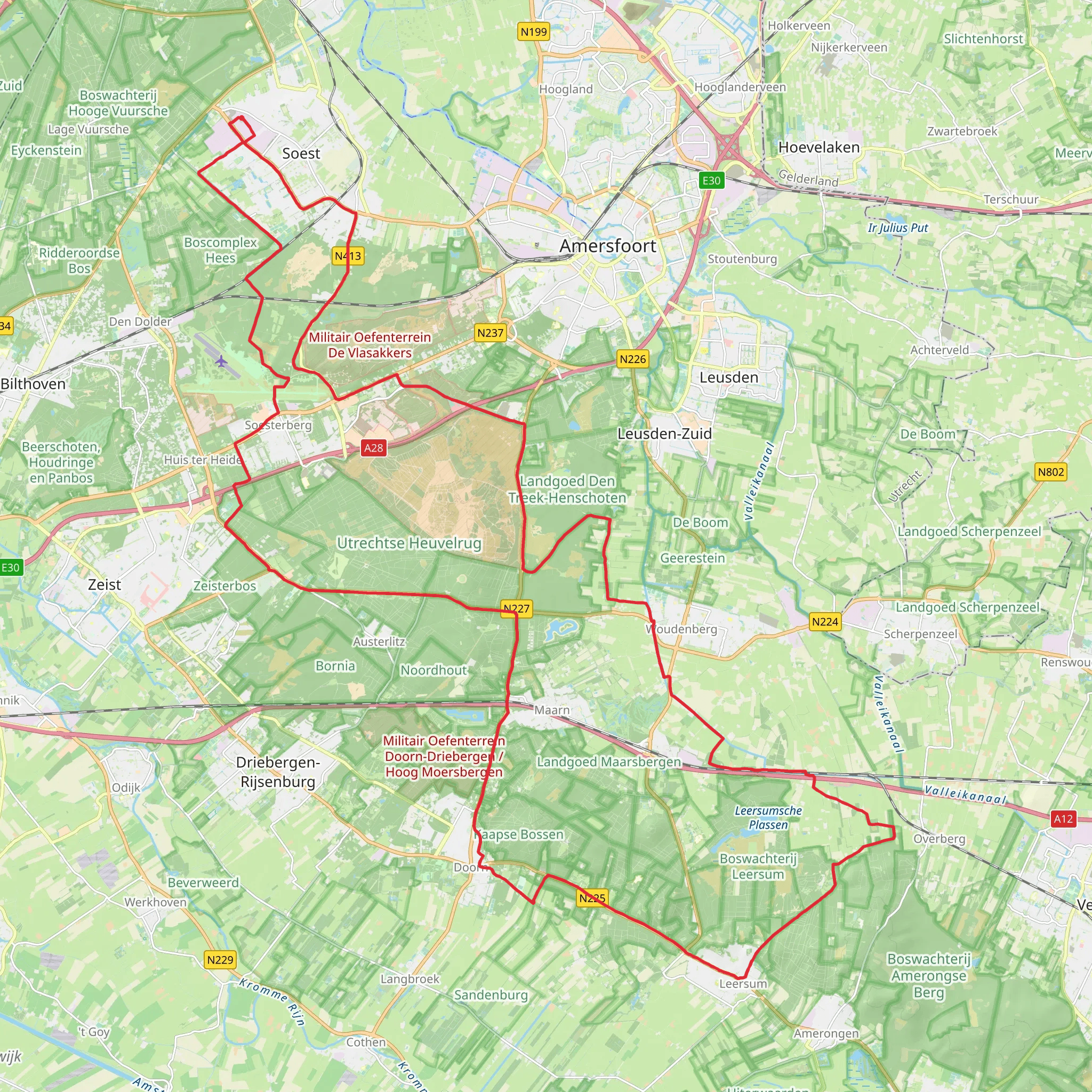 Doornseweg, Rijksstraatweg and Zeisterweg Loop mobile static map