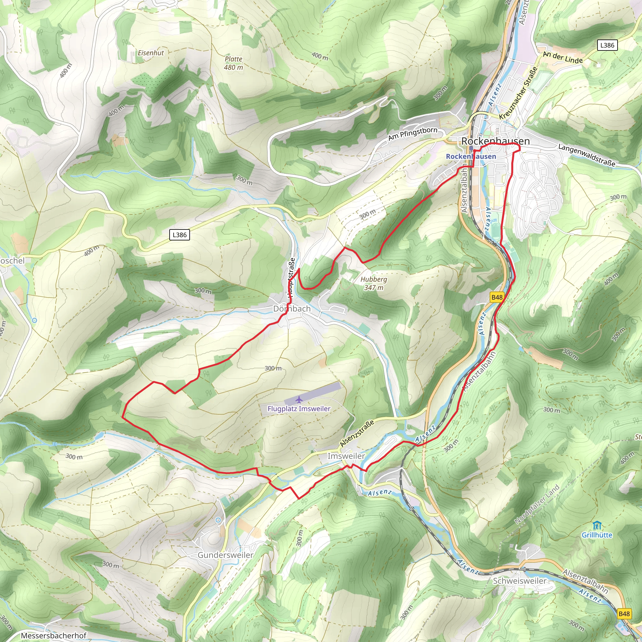 Pfaelzerwald Weiss Blau and Pfaelzerwald Gelber Balken mobile static map