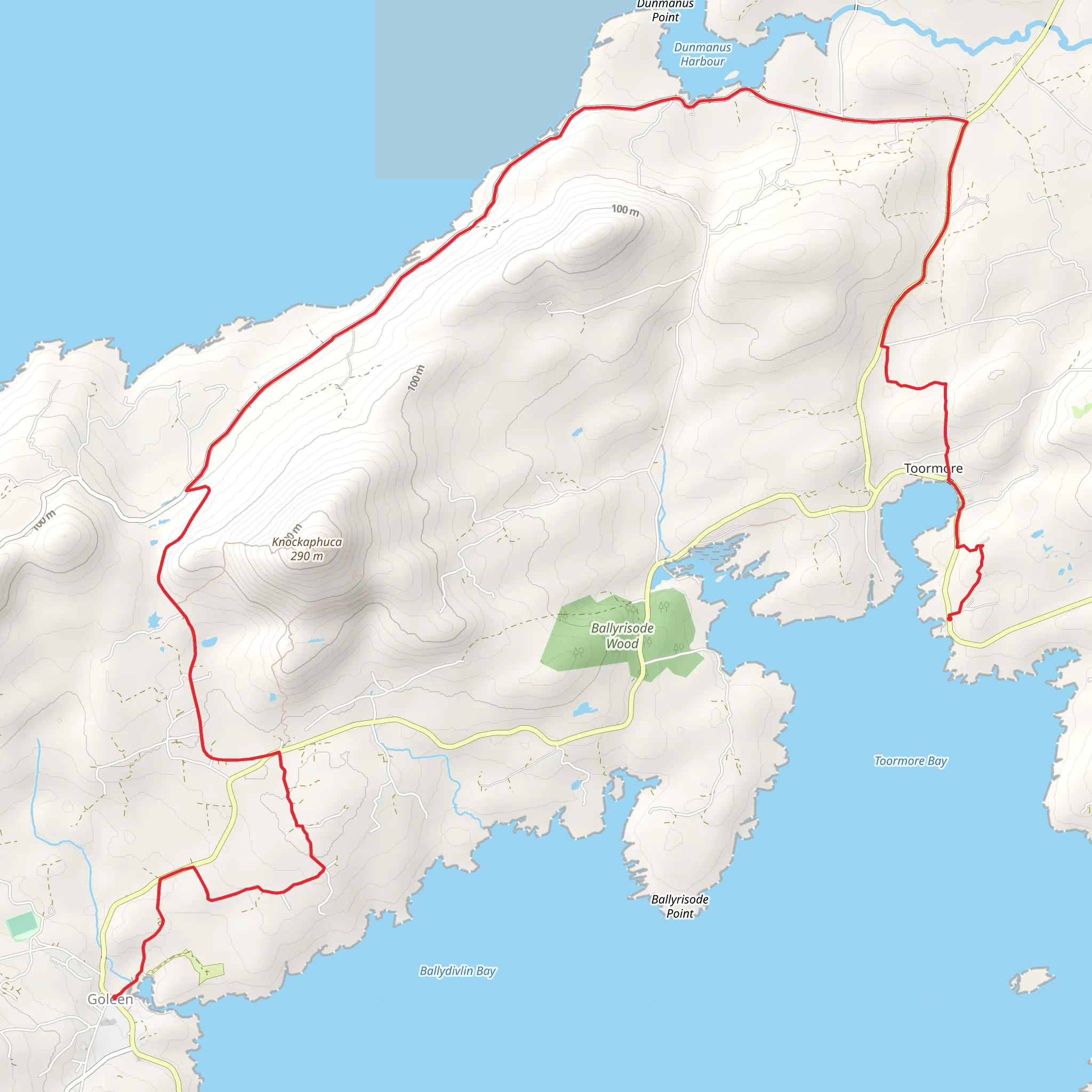 Fastnet Tormore Loop mobile static map