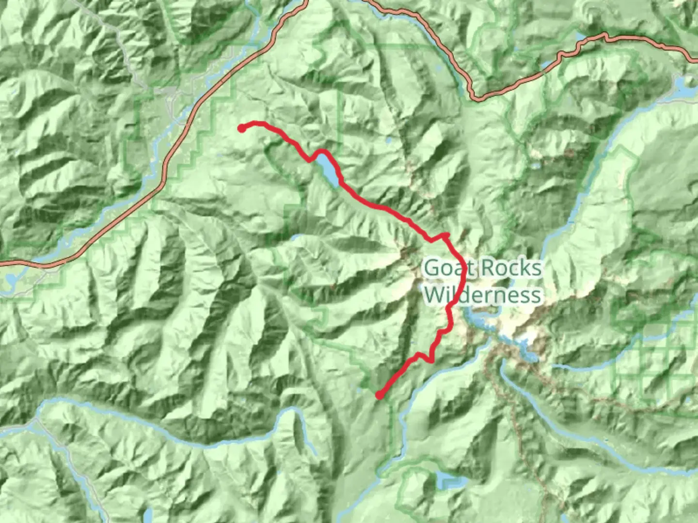 An image depicting the trail Snowgrass, Packwood Lake and Upper Lake Creek Trail and its surrounding area.