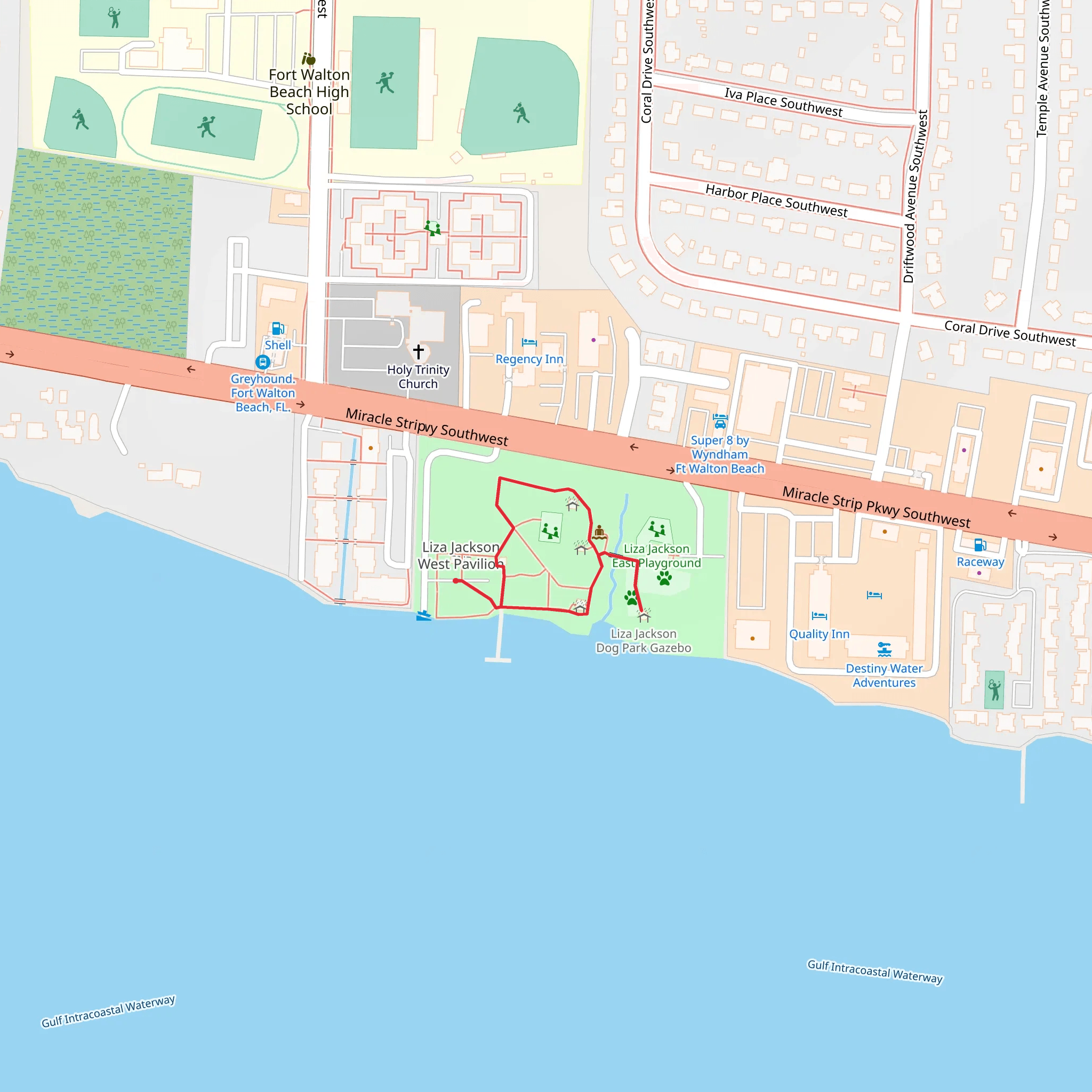 Liza Jackson Park Loop mobile static map