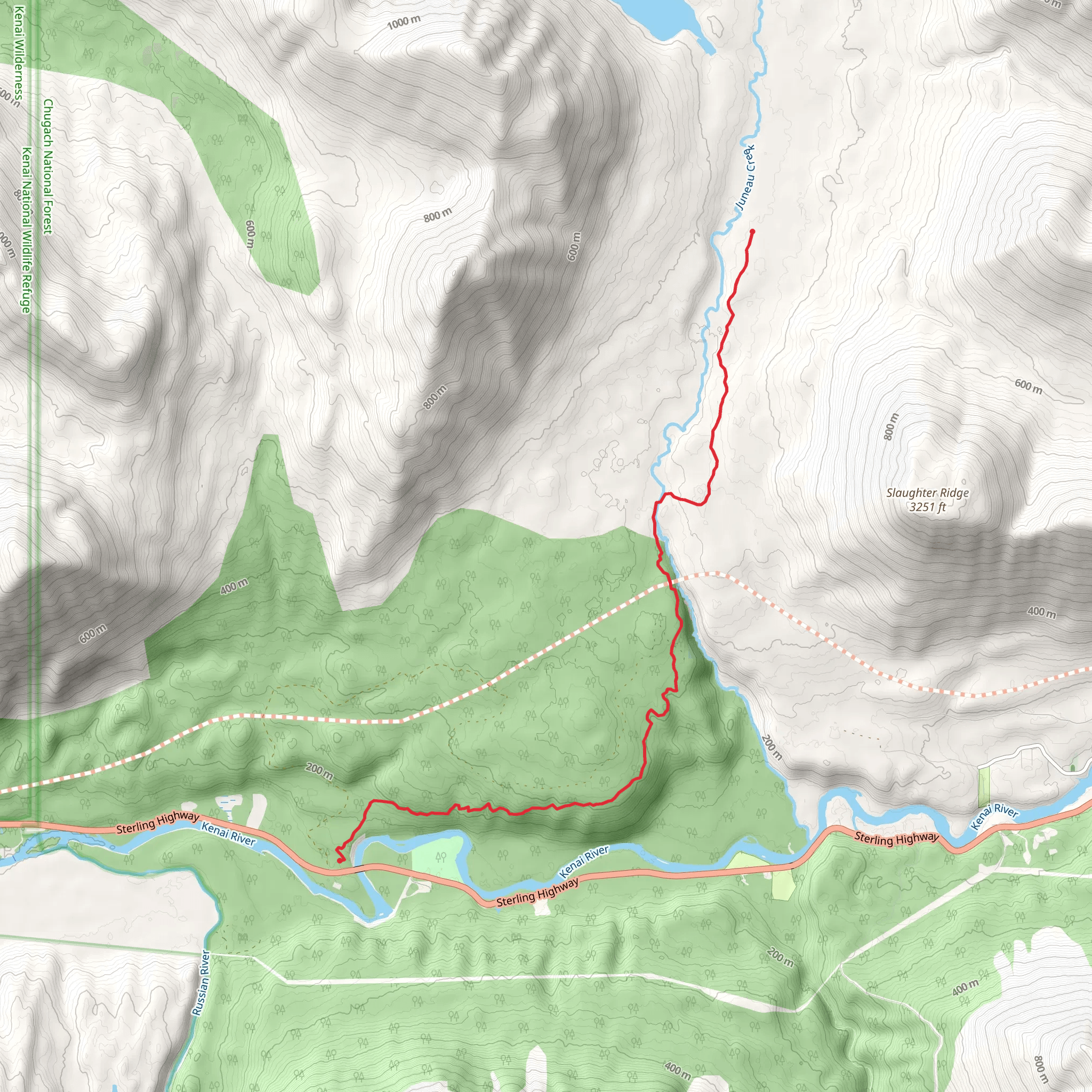 Resurrection Pass Trail - Short mobile static map