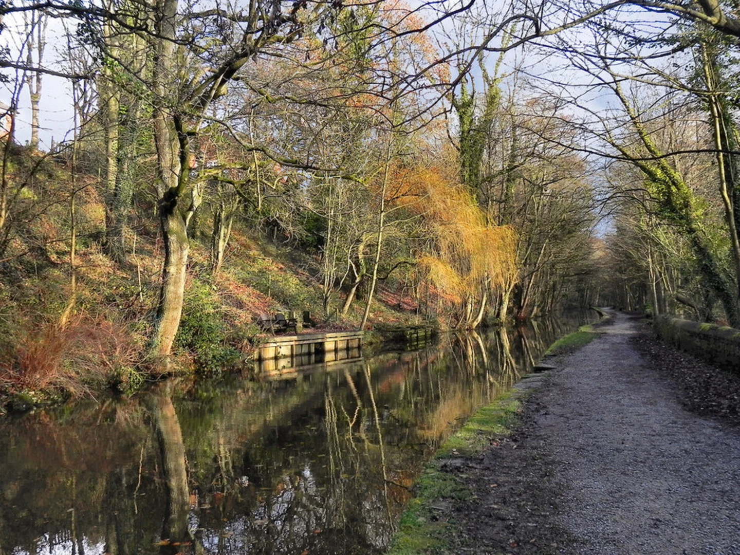An image depicting the trail Chadkirk Country Estate Loop and its surrounding area.
