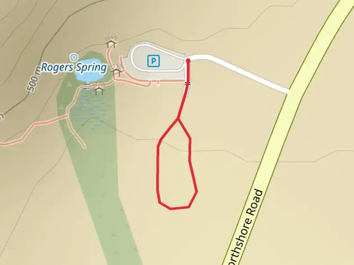 An image depicting the trail Rogers Wash Loop and its surrounding area.