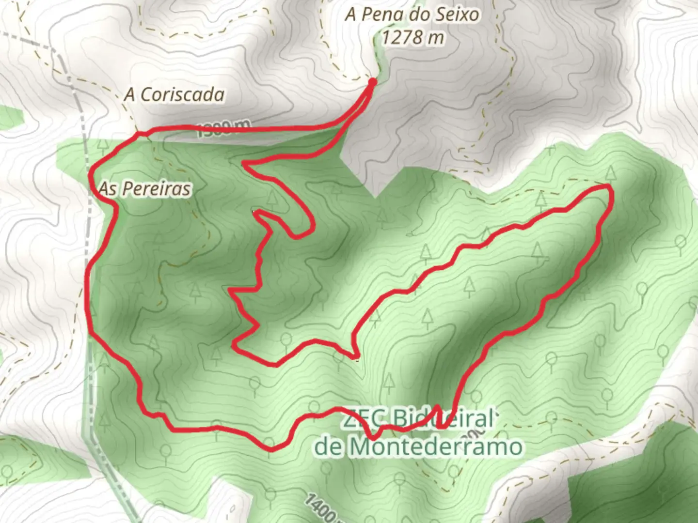 An image depicting the trail PR G 182 Ruta do bidueiral de Gabín and its surrounding area.