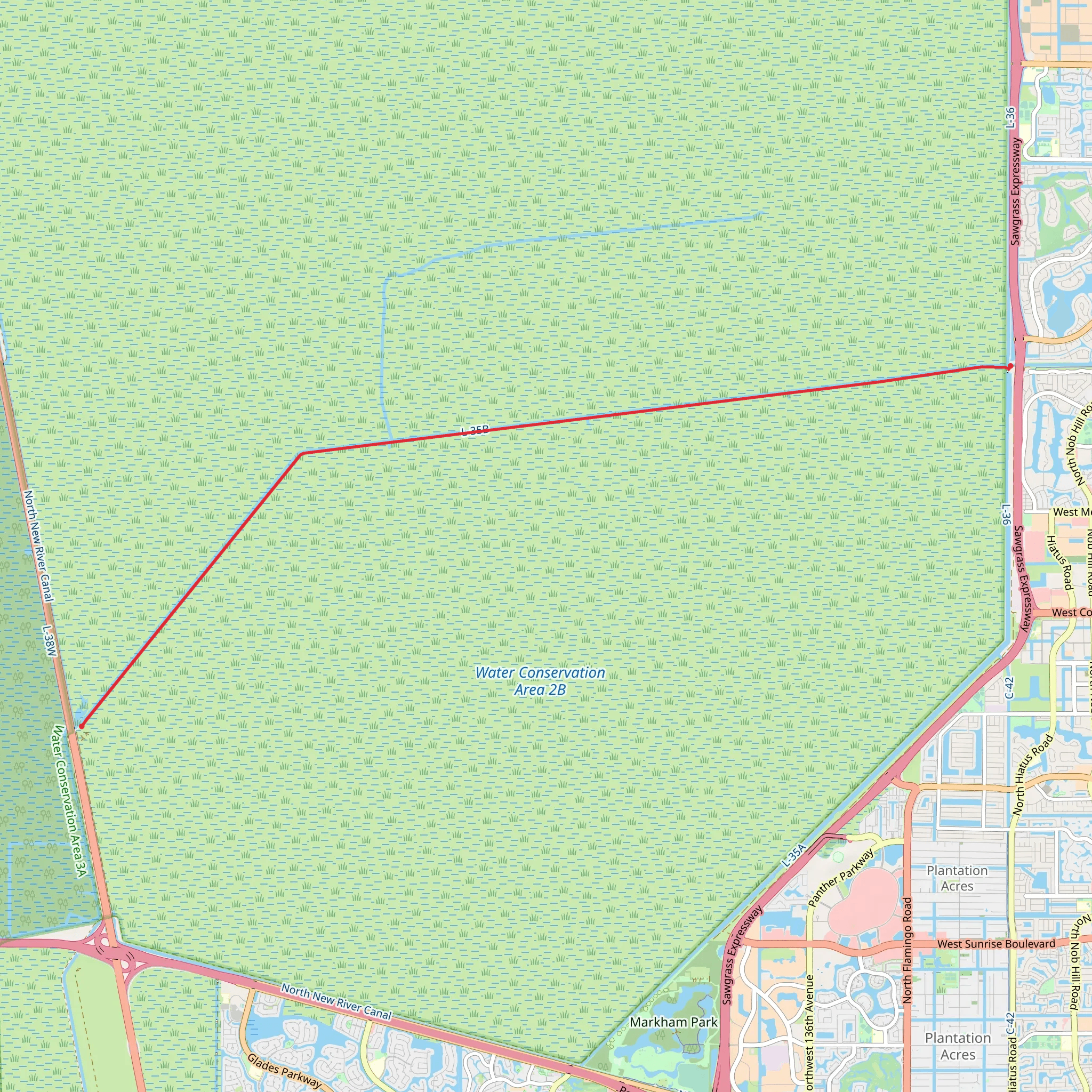 L-35B Point to Point mobile static map