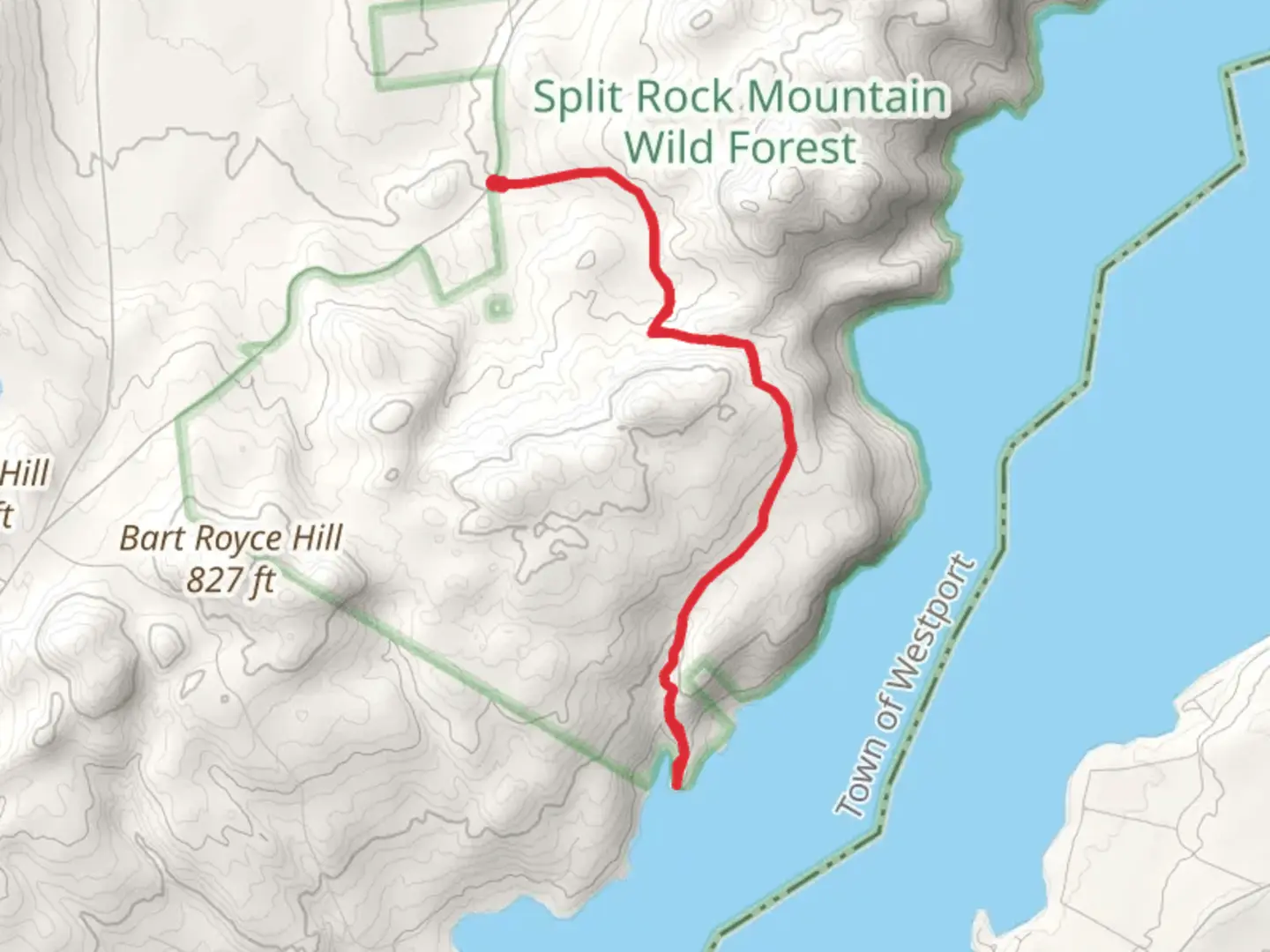 An image depicting the trail Bay Rock Trail and its surrounding area.