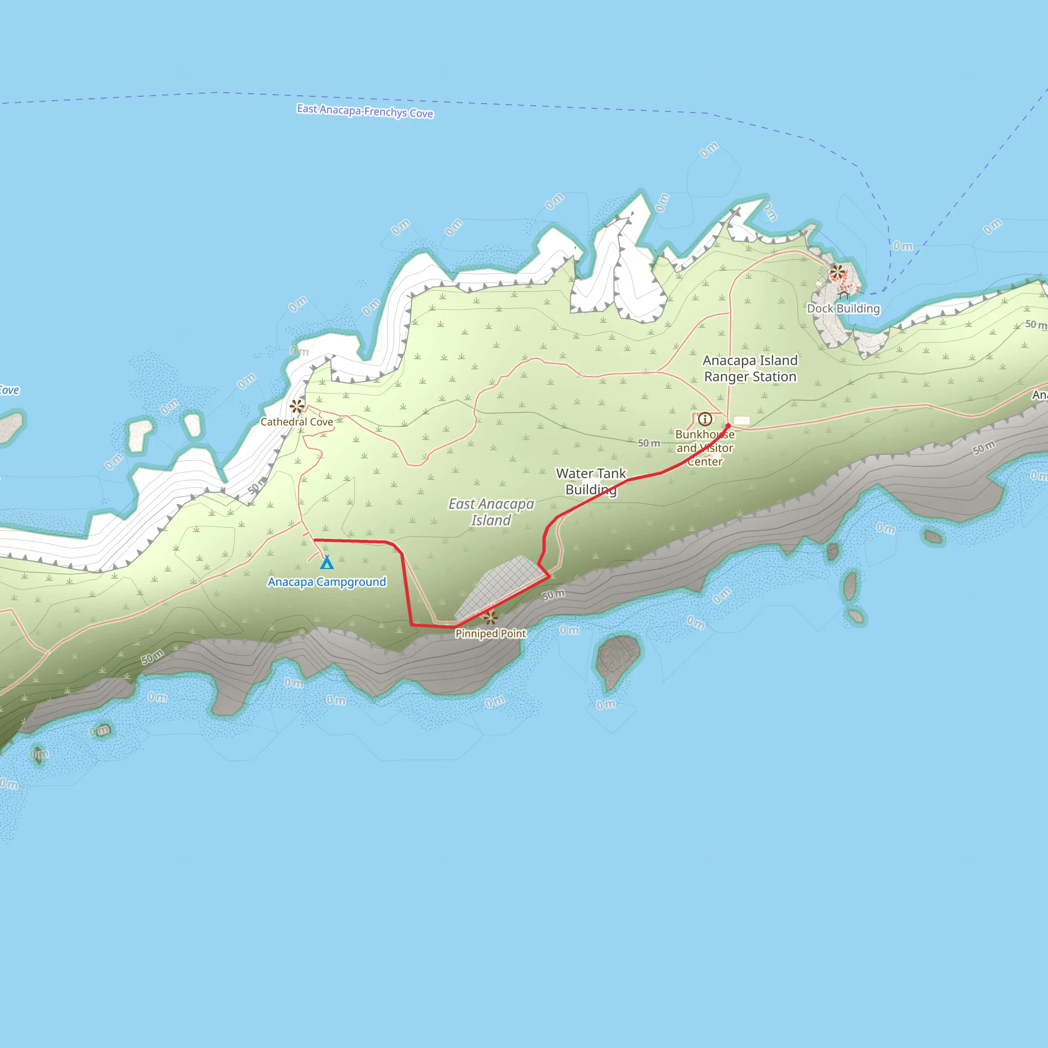 Pinniped Point Trail mobile static map