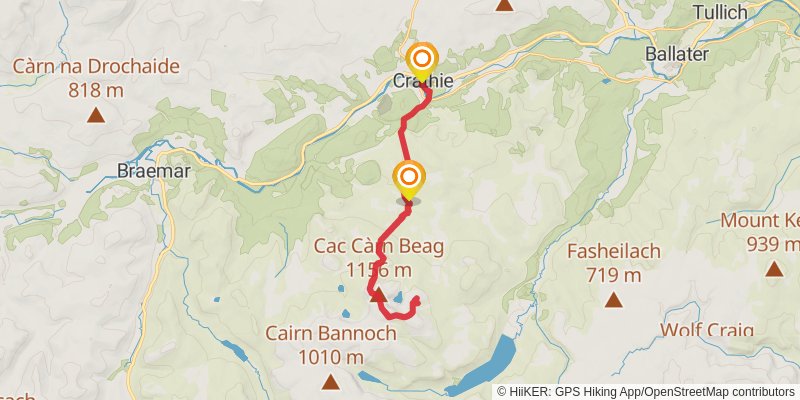 Cac Carn and Meikle Pap from Crathie stage 2 Map