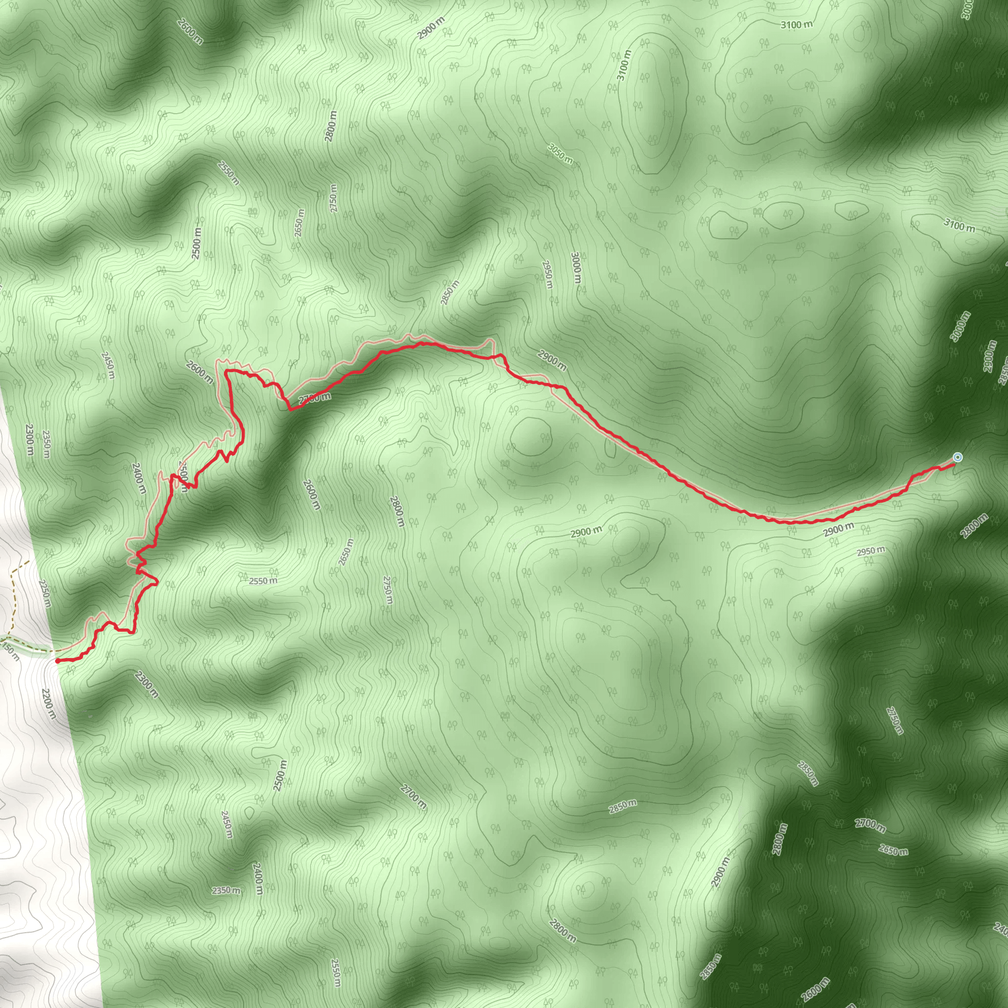 Seephole Spring - Lead Canyon Trail mobile static map