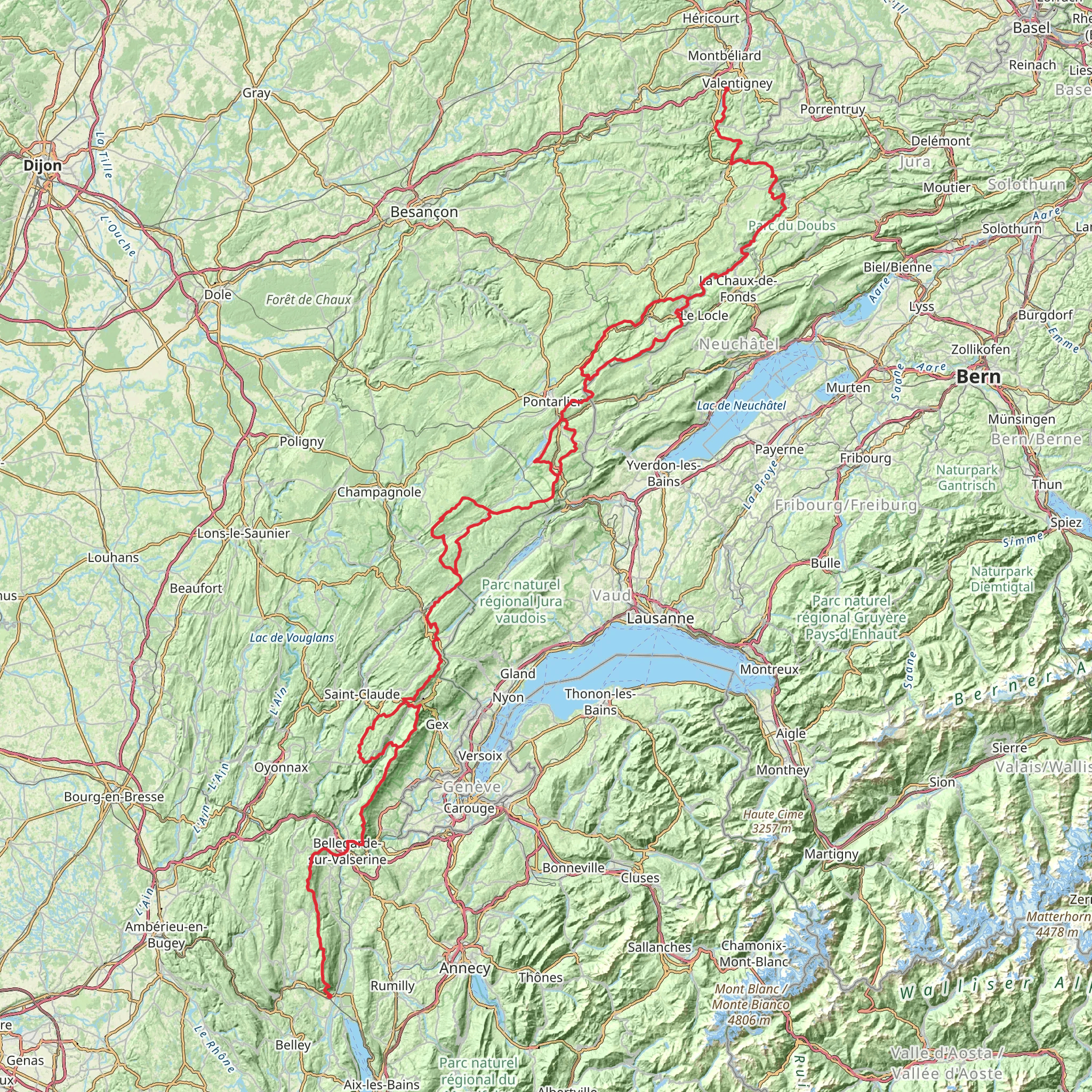 GR 509 - GTJ la Grande Traversée du Jura mobile static map