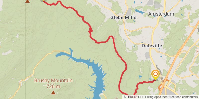 Appalachian Trail stage 75 Map