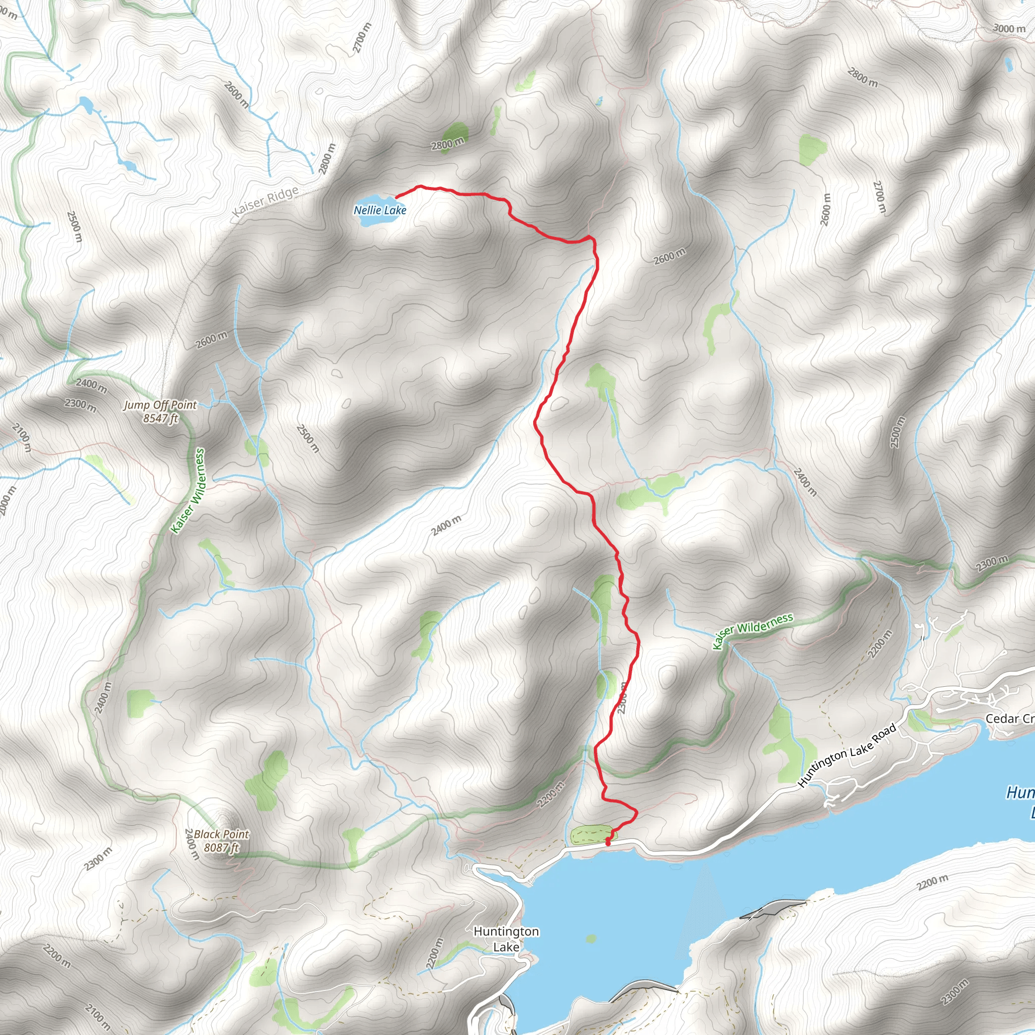 Nellie Lake Trail mobile static map
