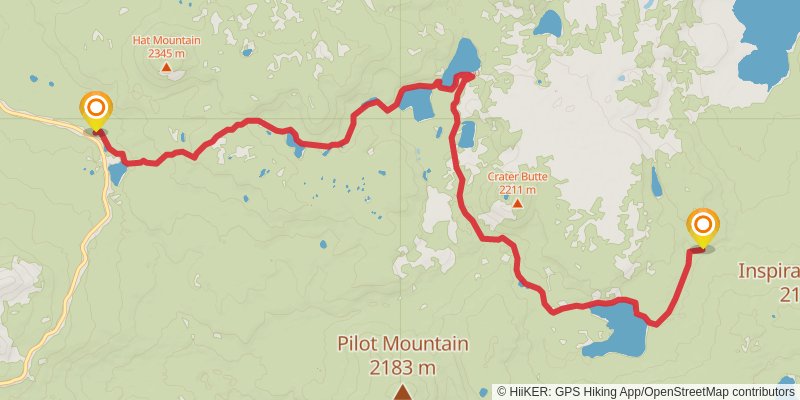 Lassen Volcanic National Park Lakes Loop stage 2 Map