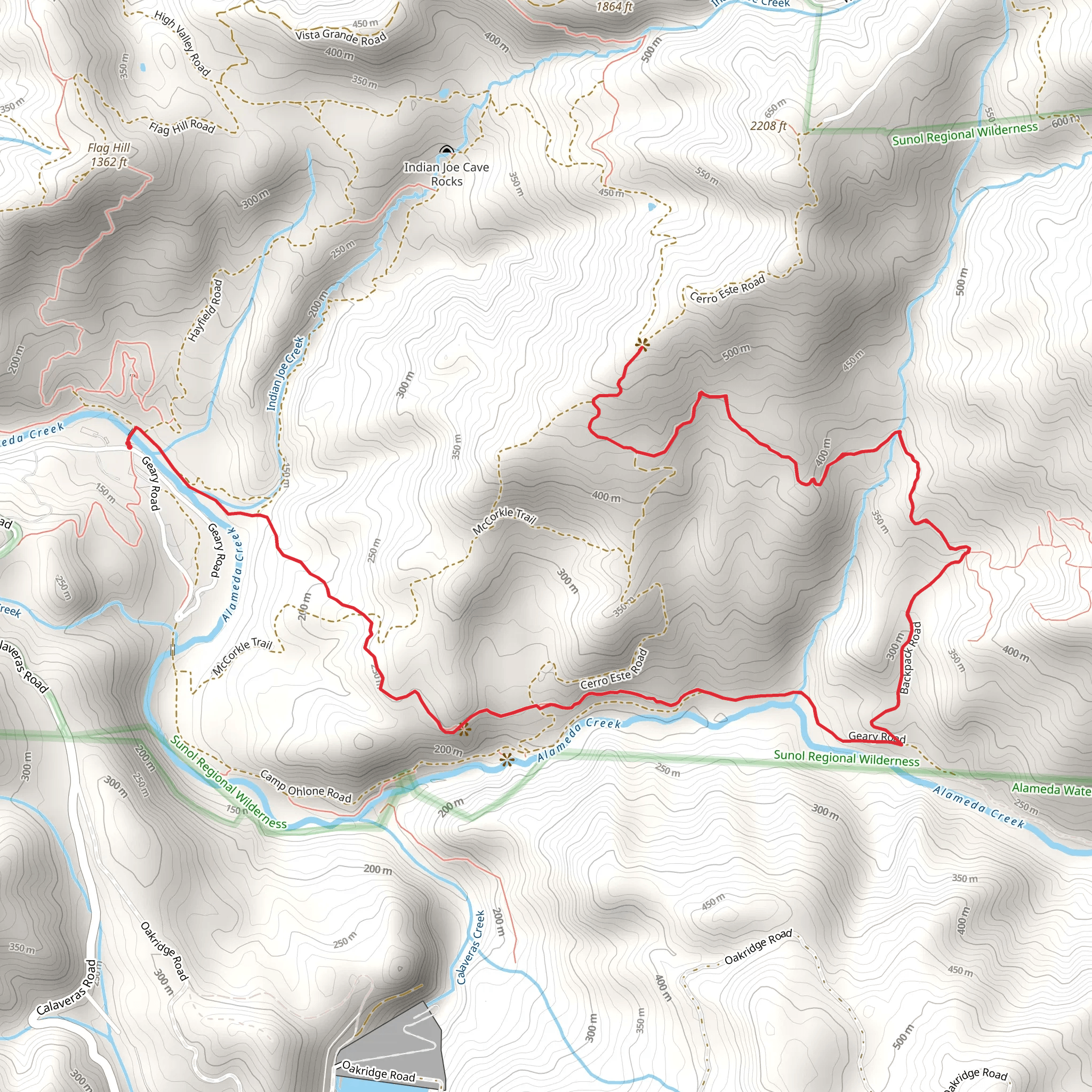 Canyon View Trail and McCorkle Trail mobile static map