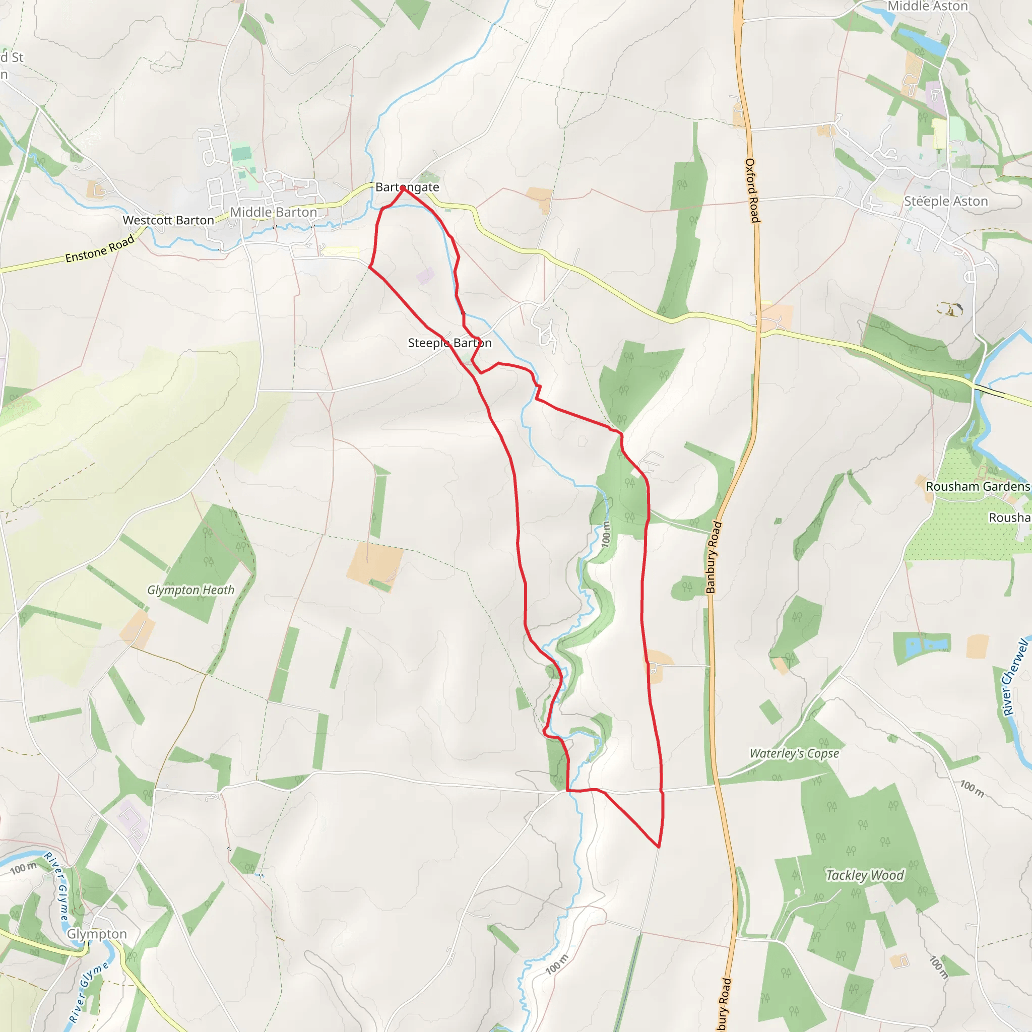 Steep Hill and Buswell's Thicket Loop mobile static map