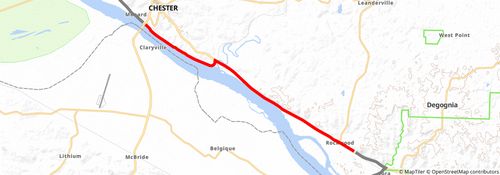 American Discovery Trail South Route stage 134 Map