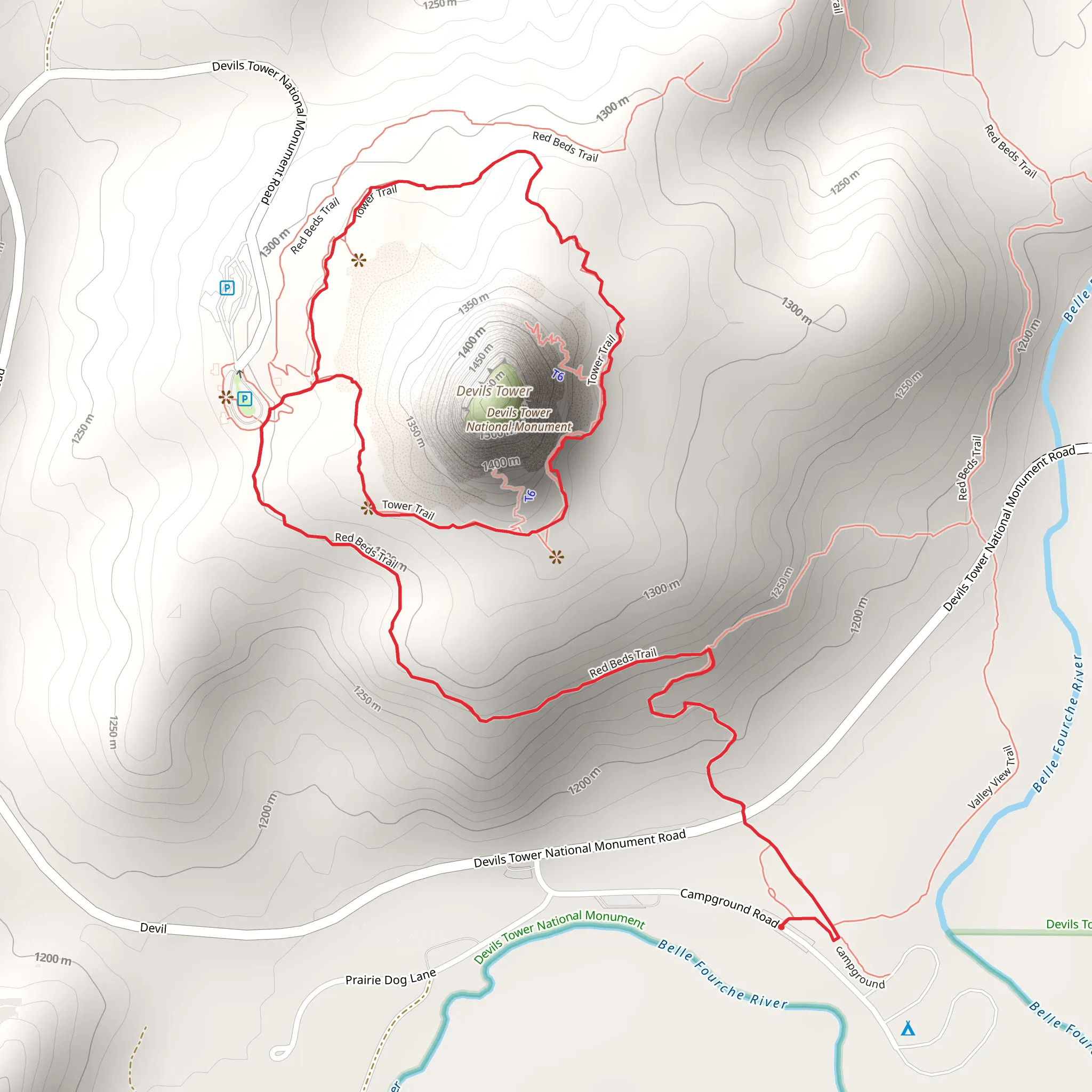Devil's Tower National Monument Loop mobile static map