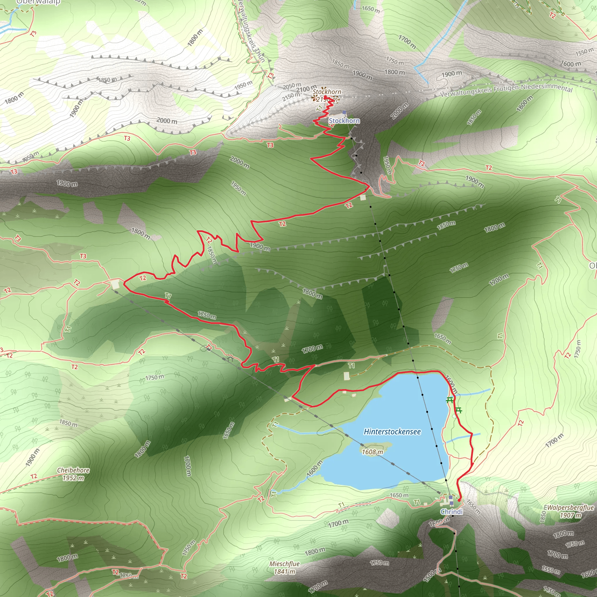 Stockhorn-Panoramaweg mobile static map