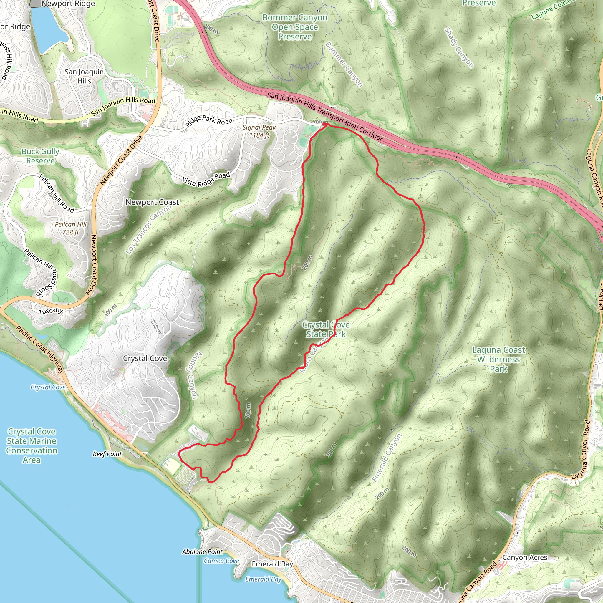 Pacific Ridge and Moro Canyon Loop Trail mobile static map