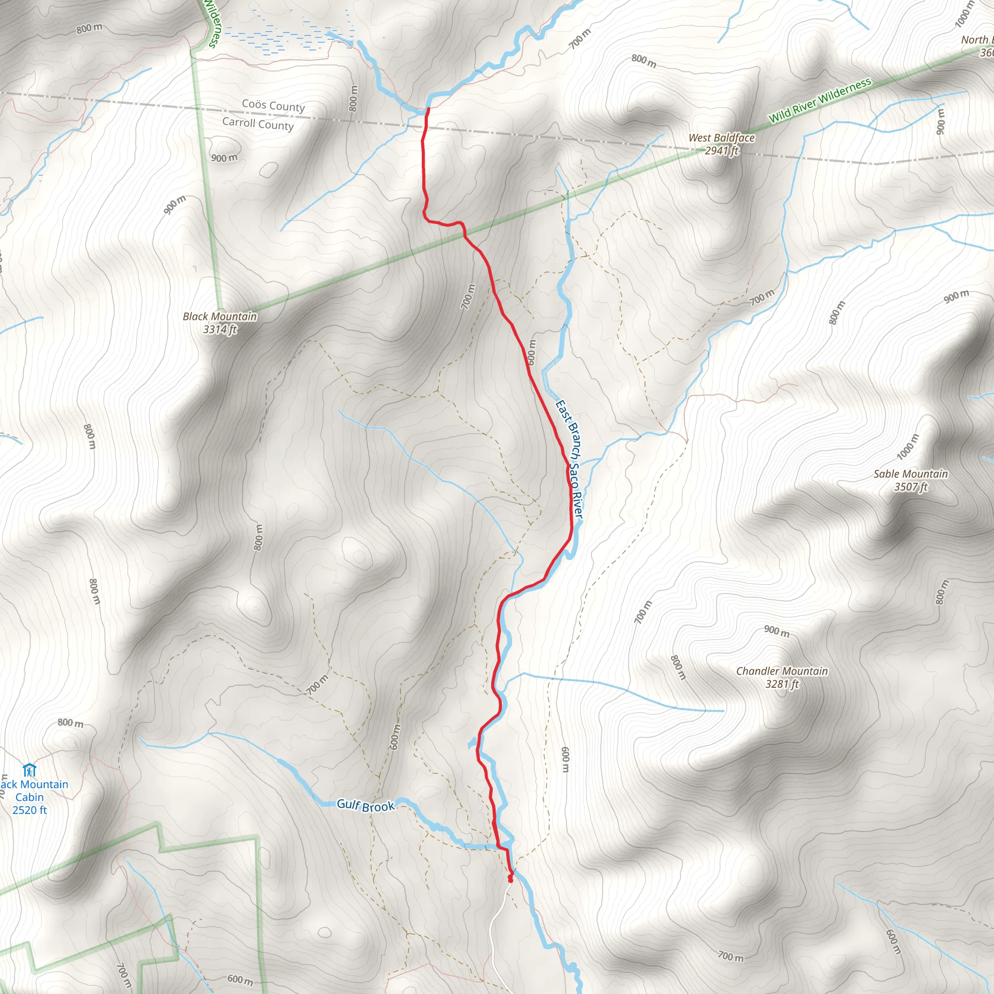 East Branch Trail mobile static map