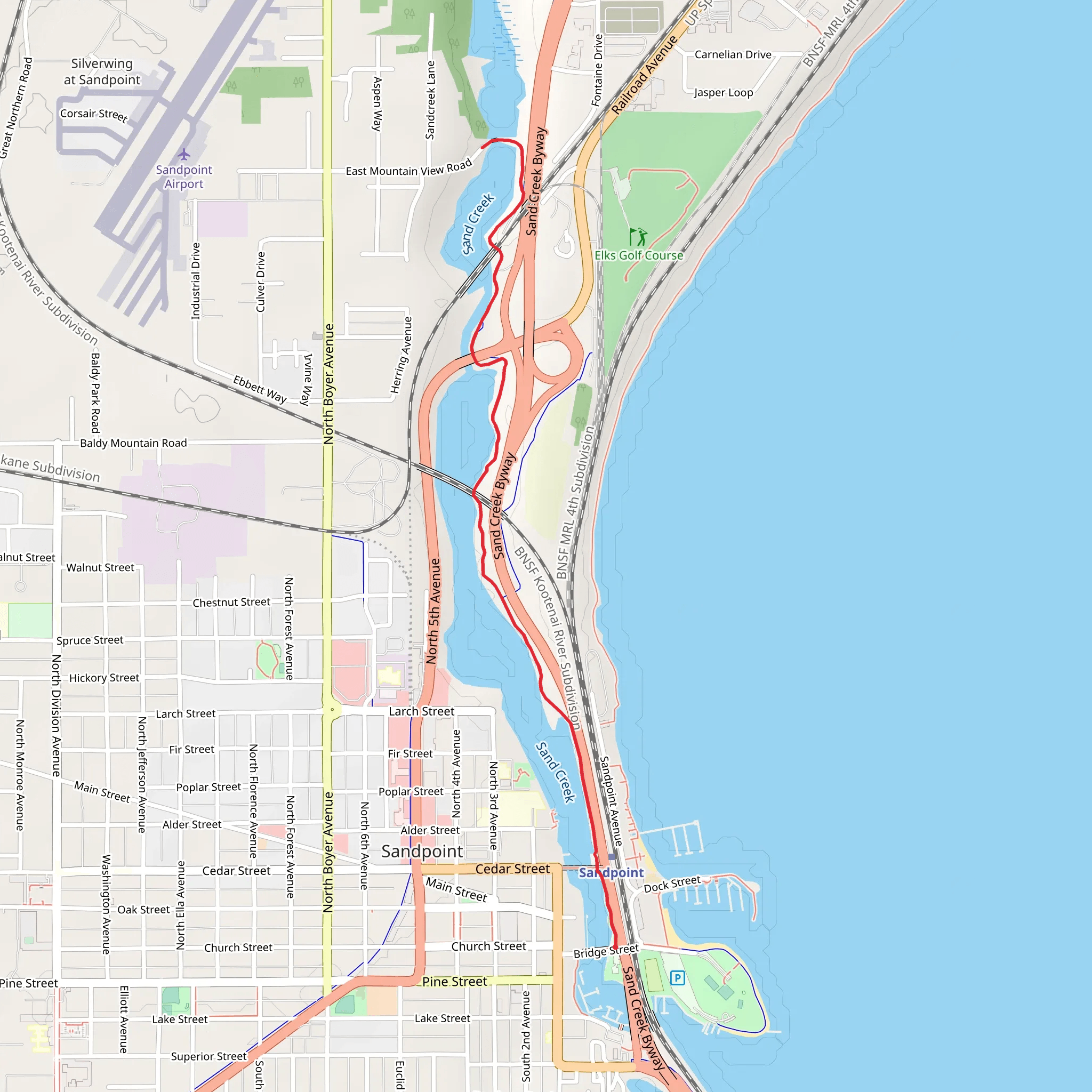 Creekside Trail mobile static map