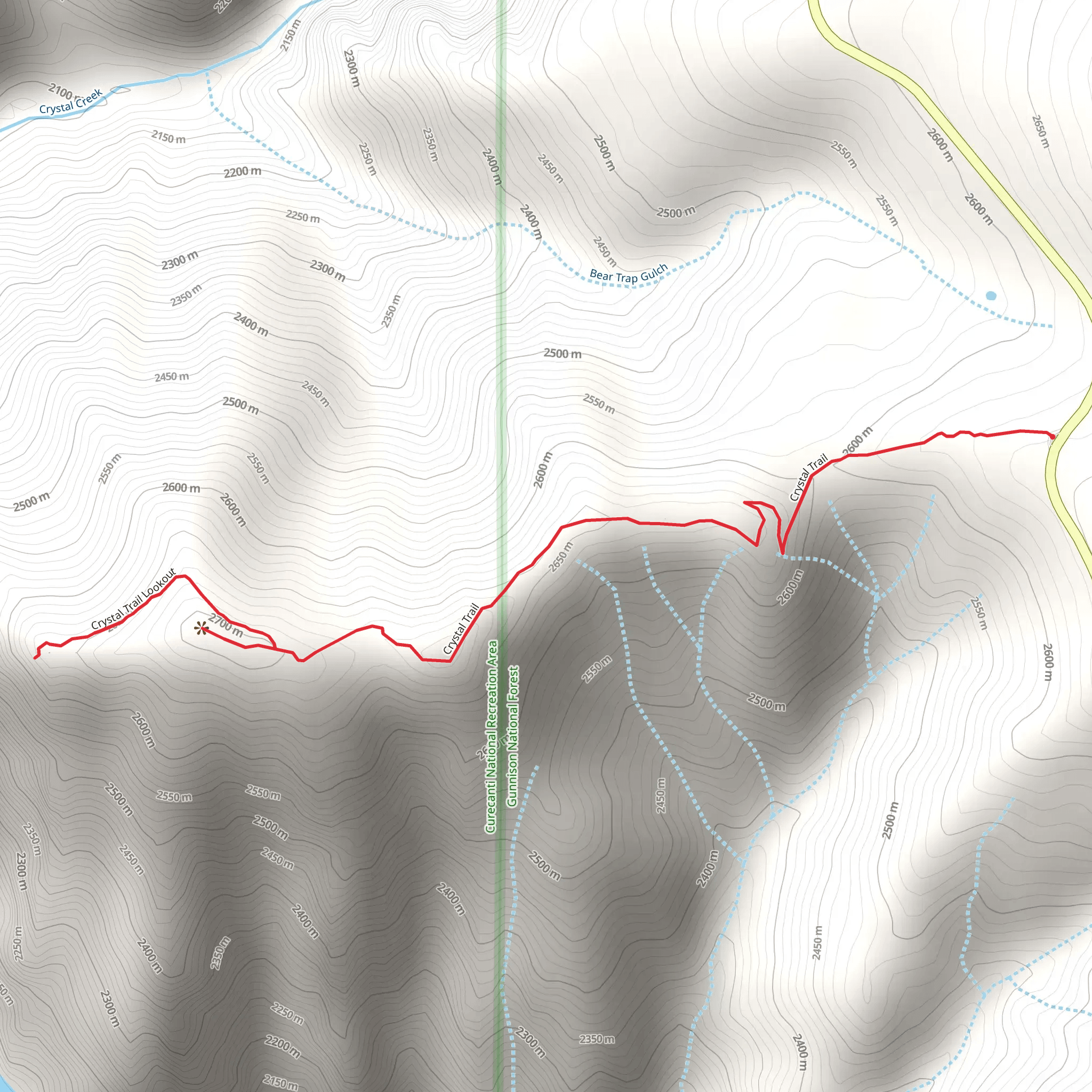 Crystal Trail Lookout mobile static map
