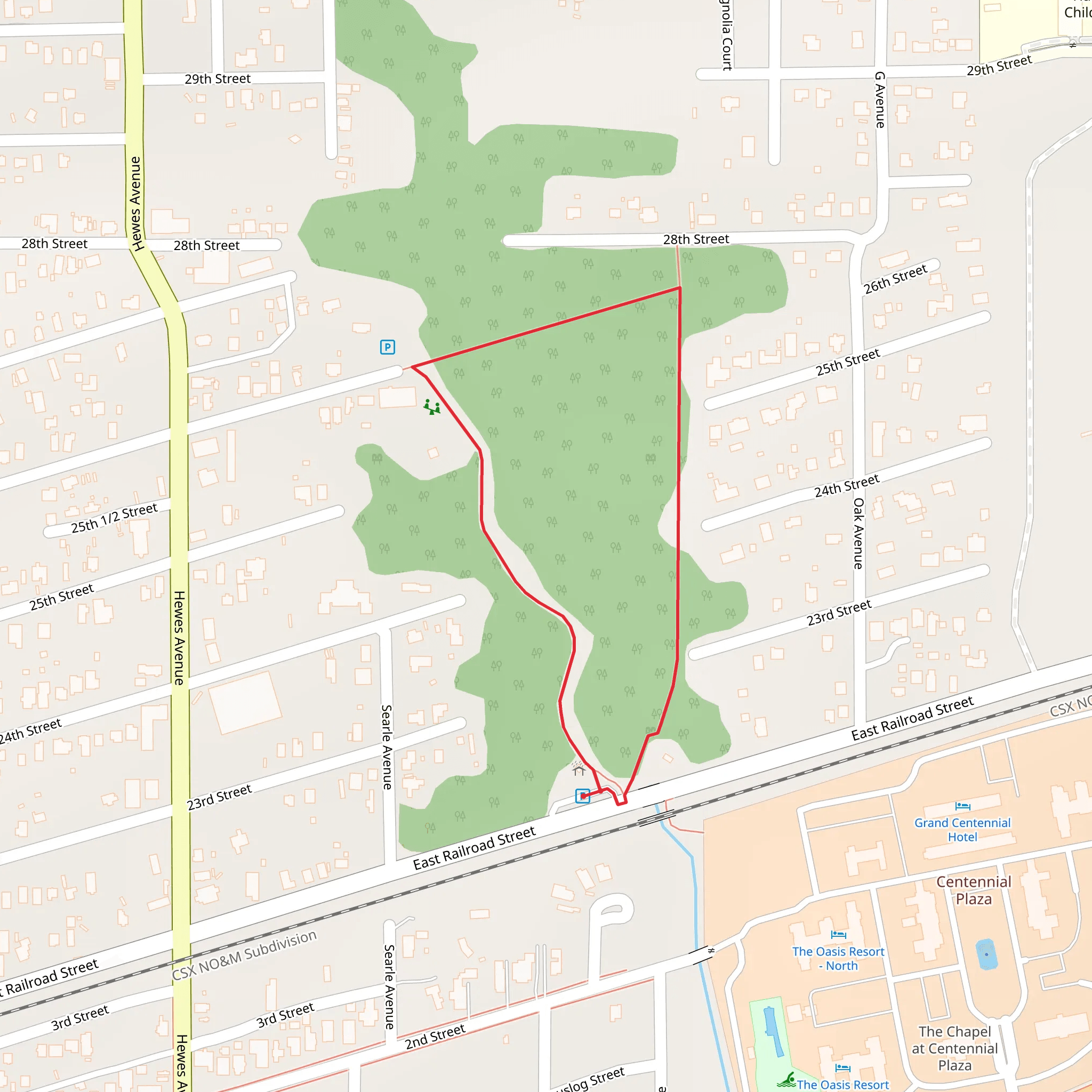 Clower-Thornton Nature Loop Trail mobile static map