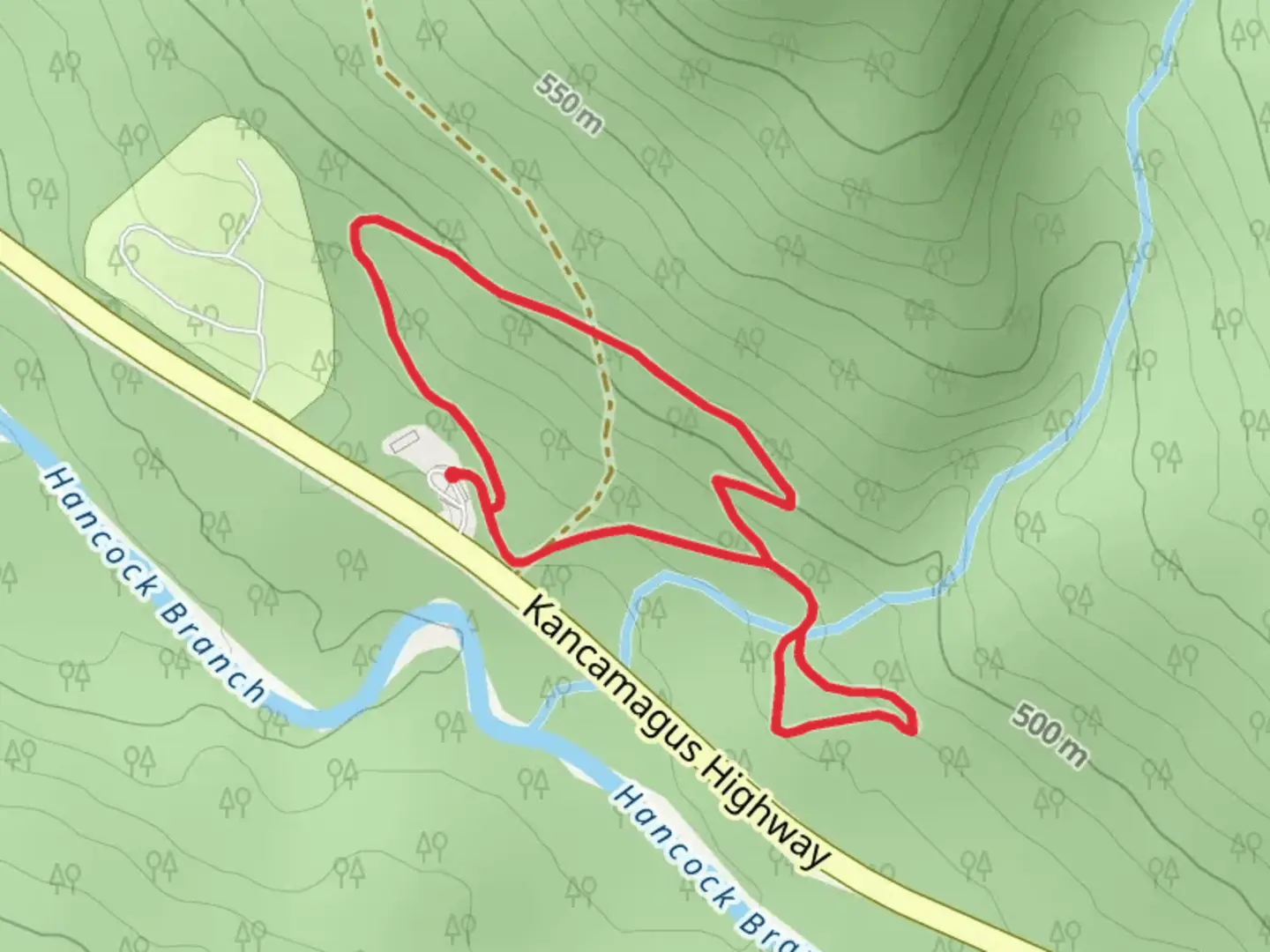 An image depicting the trail Discovery Trail Loop and its surrounding area.