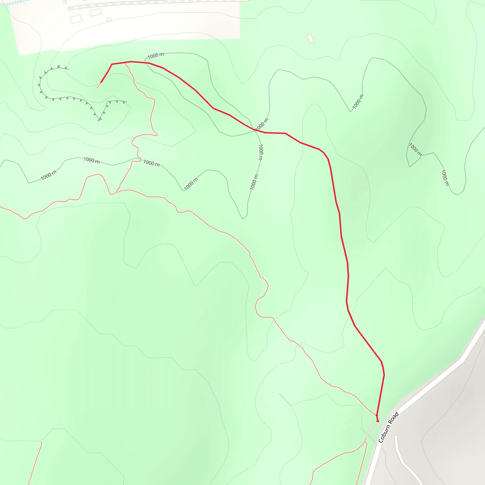 Coburn Road Out and Back mobile static map