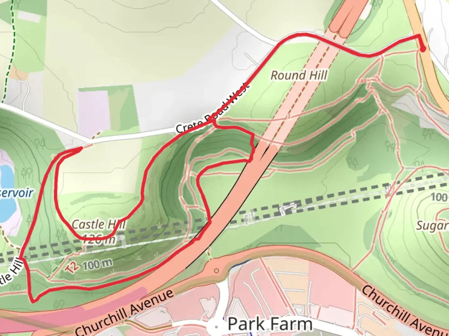 An image depicting the trail Castle Hill Walk and its surrounding area.