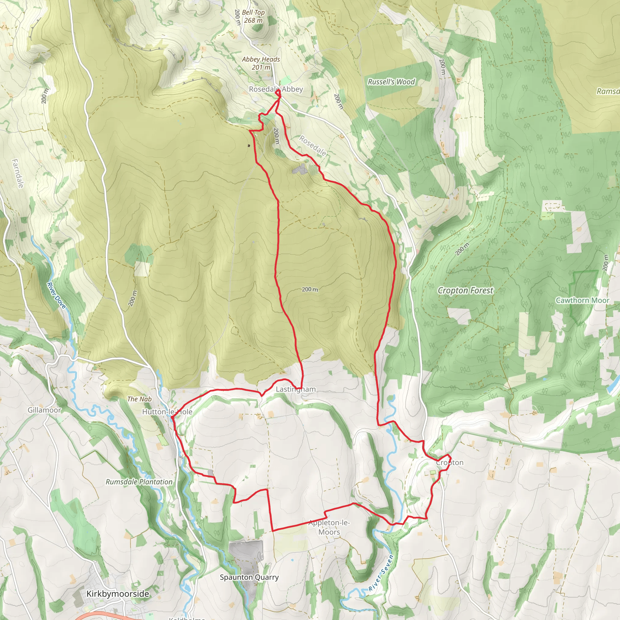 Five Churches in Lastingham mobile static map