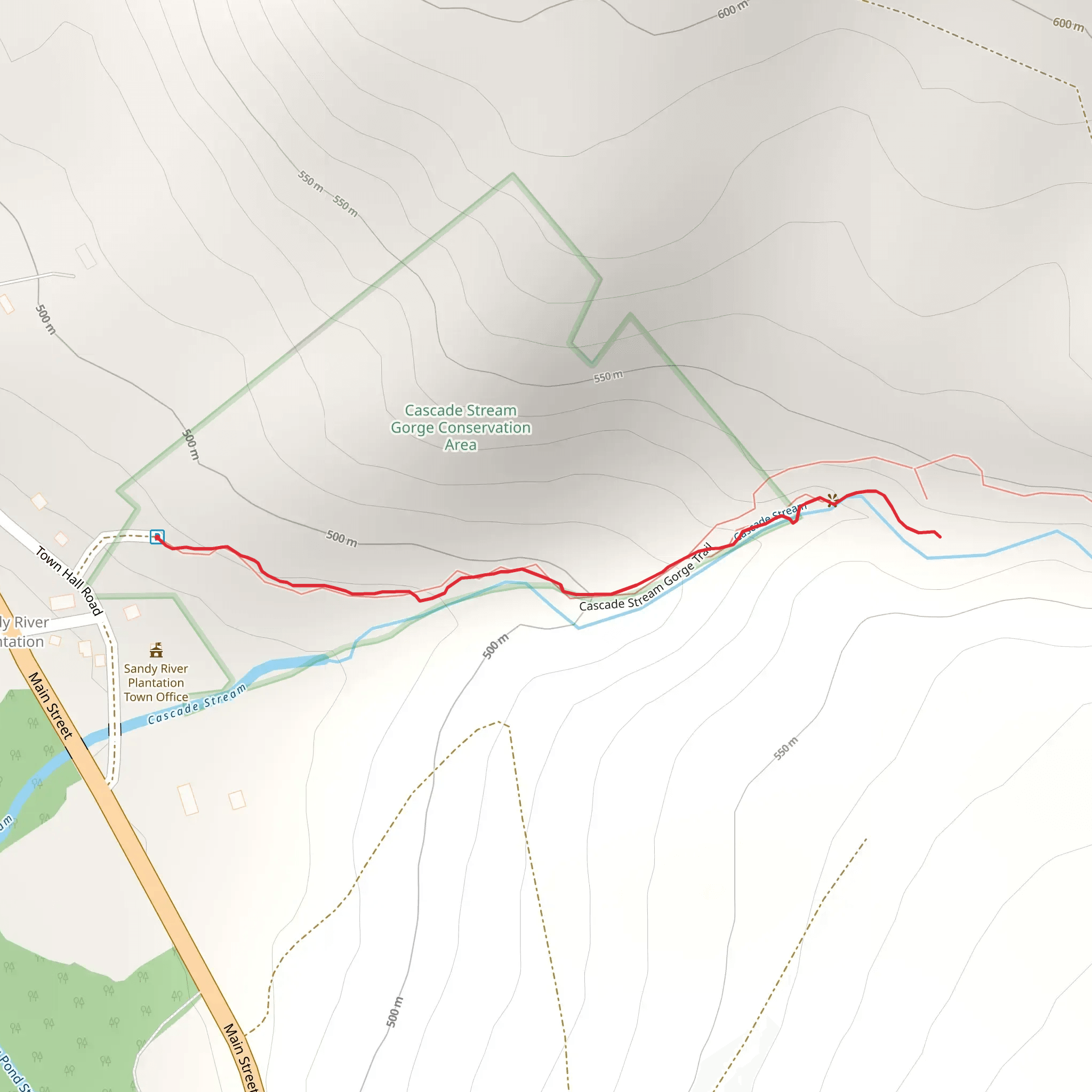 Cascade Stream Trail mobile static map
