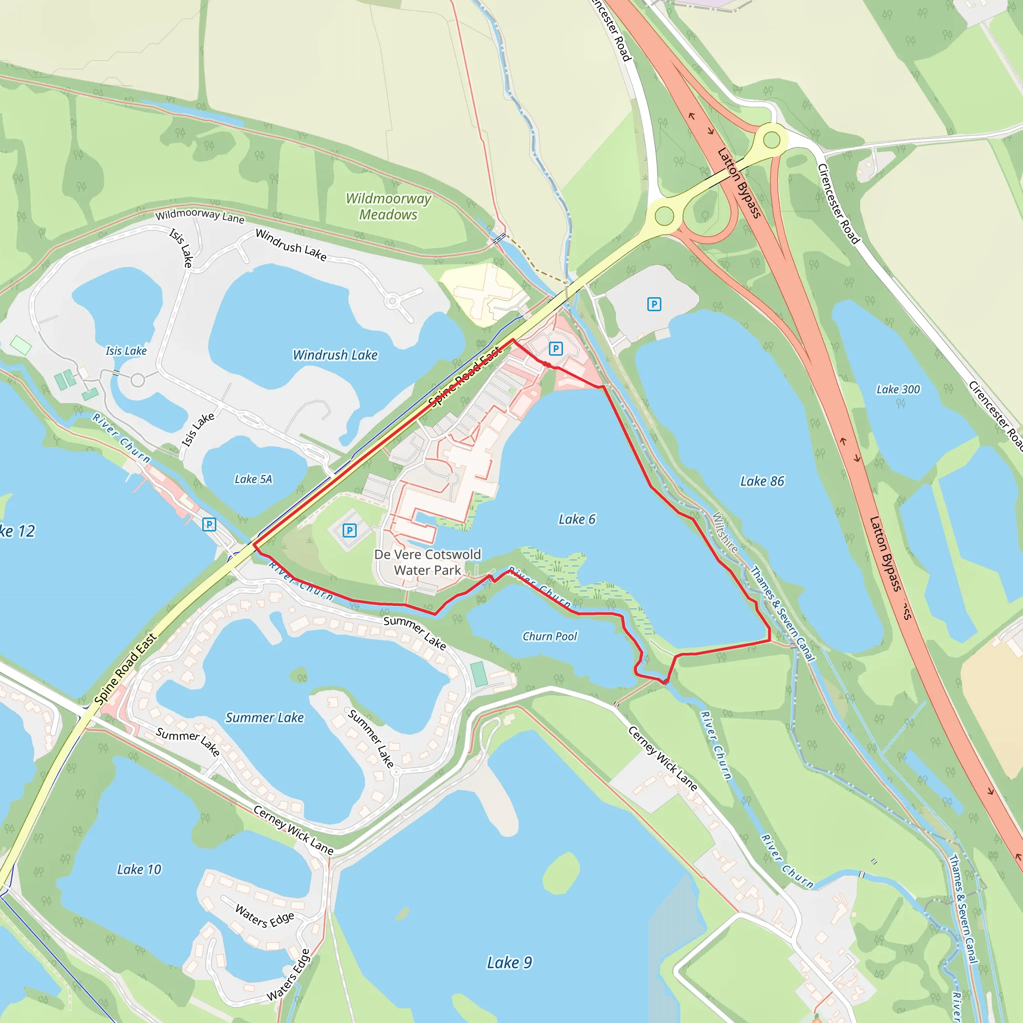 Lake 6 Loop - Cerney Wick mobile static map