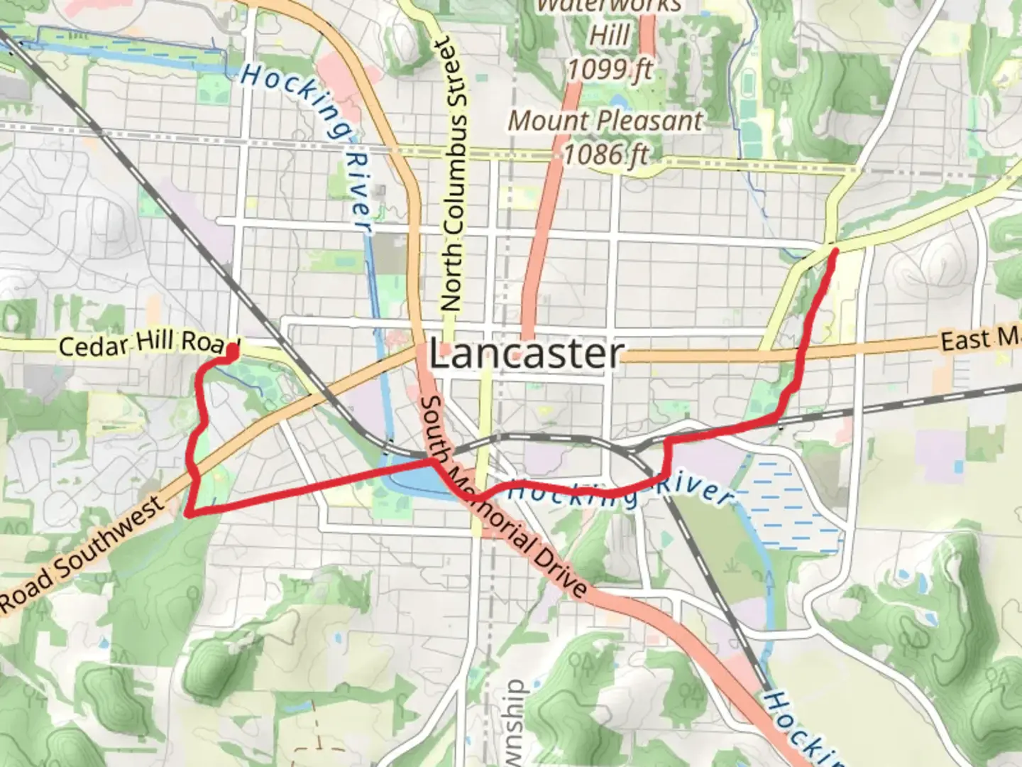 An image depicting the trail Lancaster Path and its surrounding area.