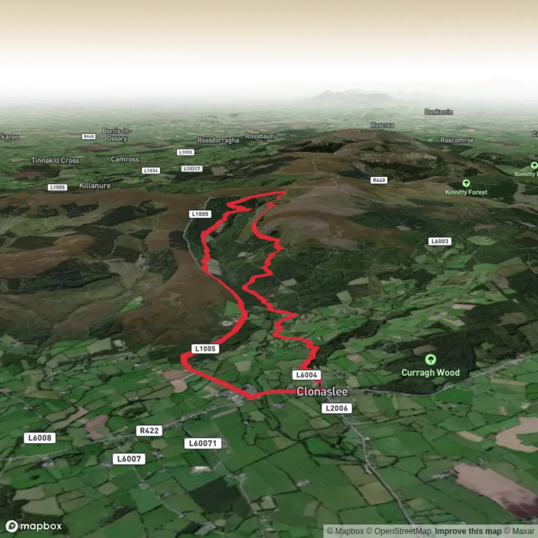 An image depicting the trail Glendineoregan and Mac's Hill Long Loop and its surrounding area.